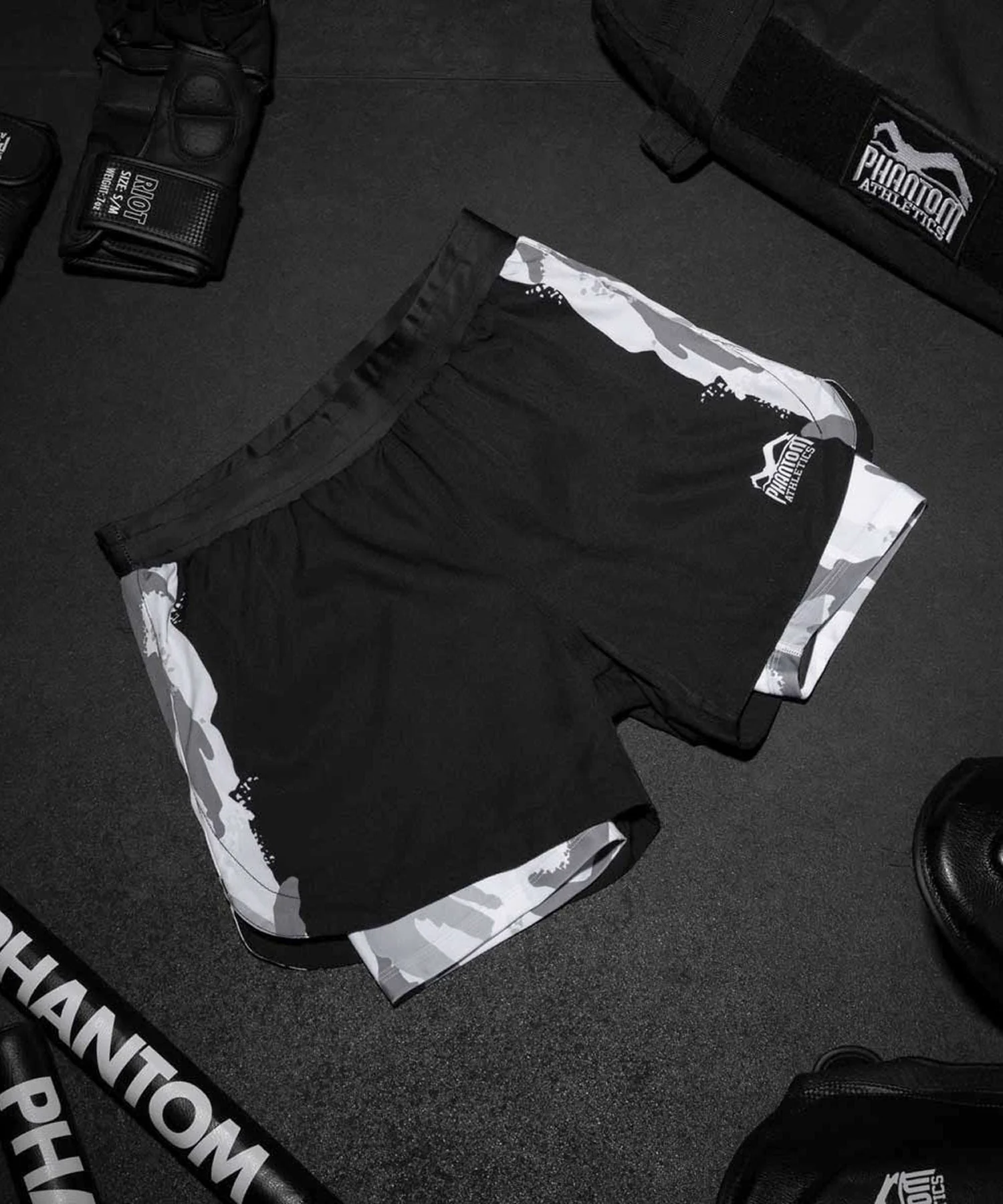 Short de MMA Phantom Athletics Fusion 2In1 Warfare - Noir - Image 3
