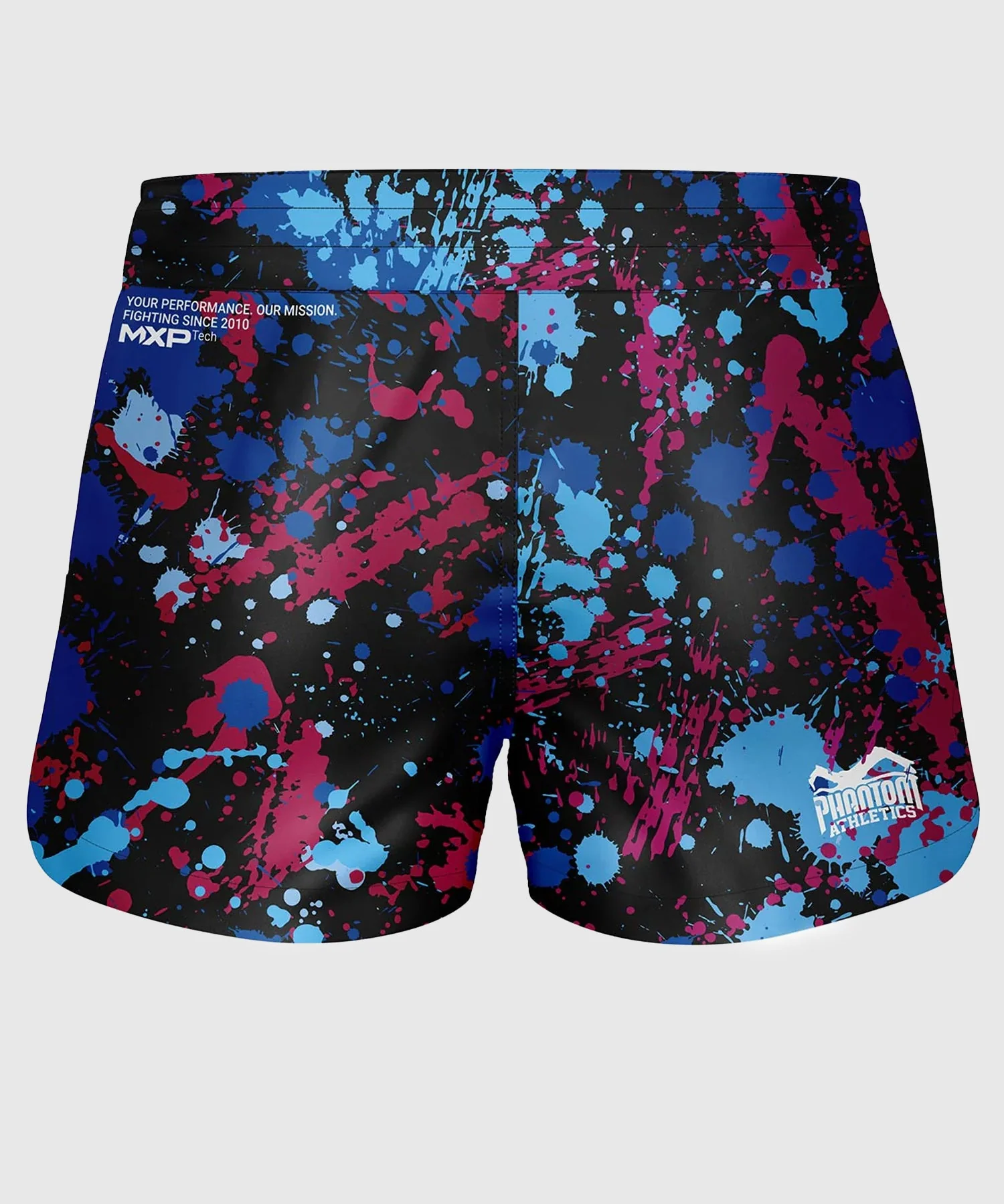 Short de MMA Phantom Athletics Fusion Splatter - Noir/Bleu/Rouge - Image 2