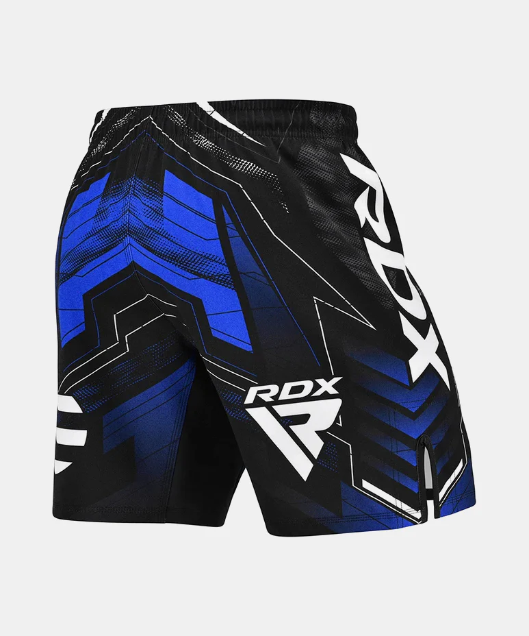 Short de MMA Rdx Approuvé IMMAF - Noir/Bleu - Image 2