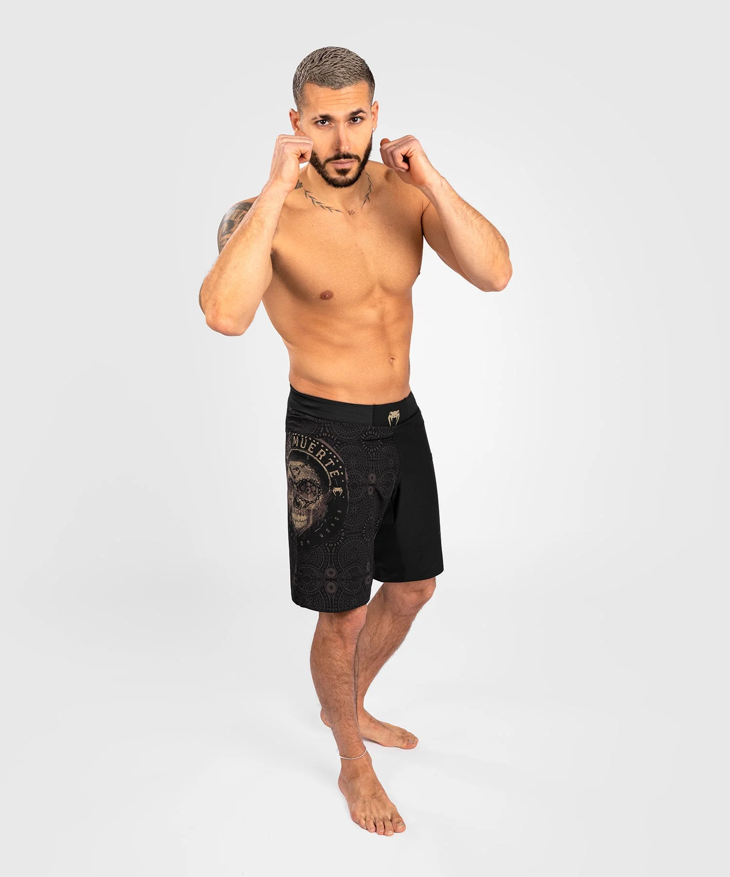 Fightshort Santa Muerte Dark Side Venum - Noir/Marron - Image 3