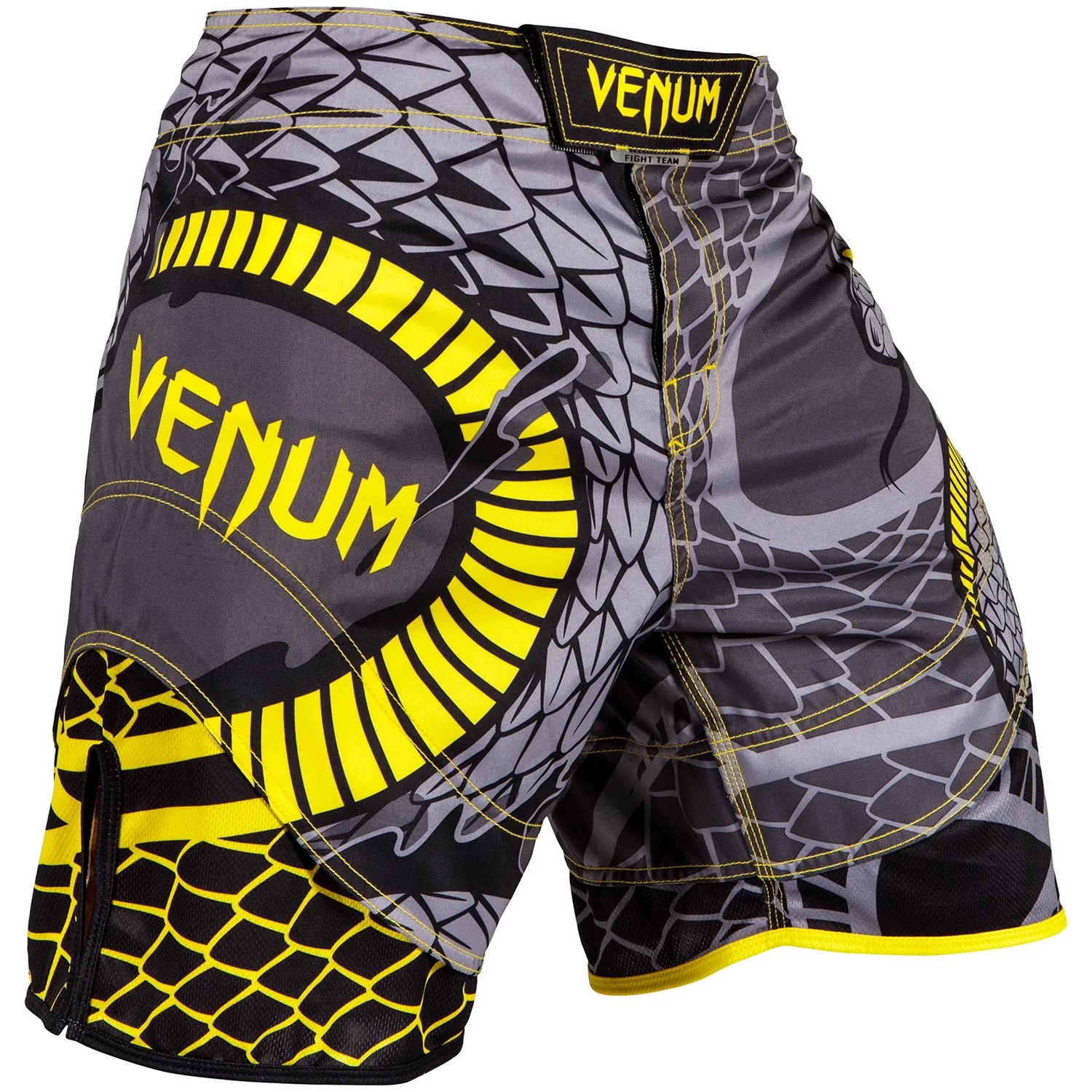 Fightshort Venum Snaker - Noir/Jaune - Image 2