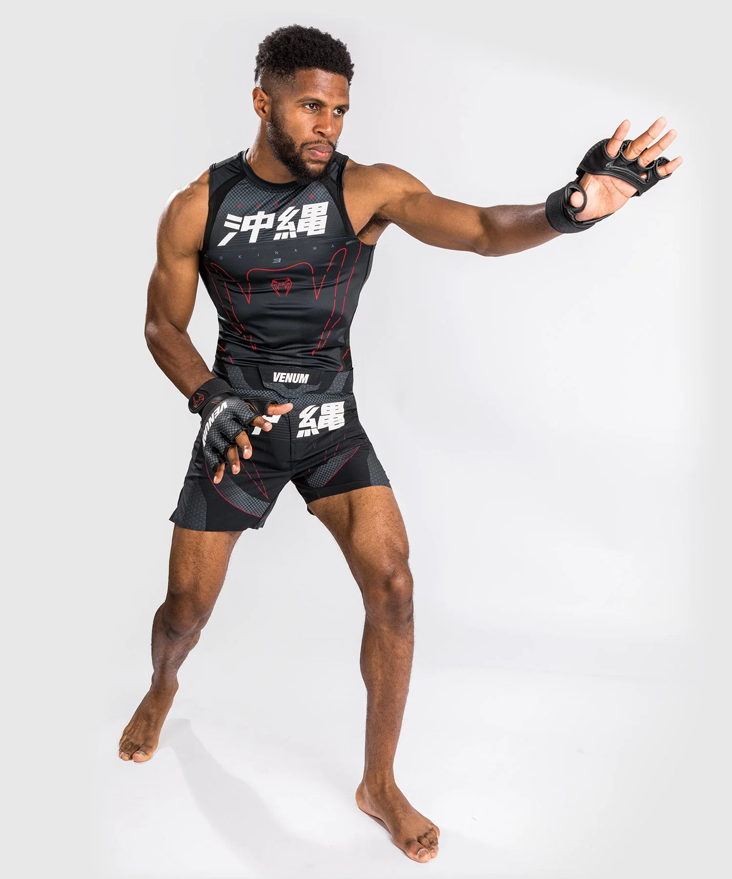 Fightshorts Venum Okinawa 3.0 - Noir/Rouge - Image 2