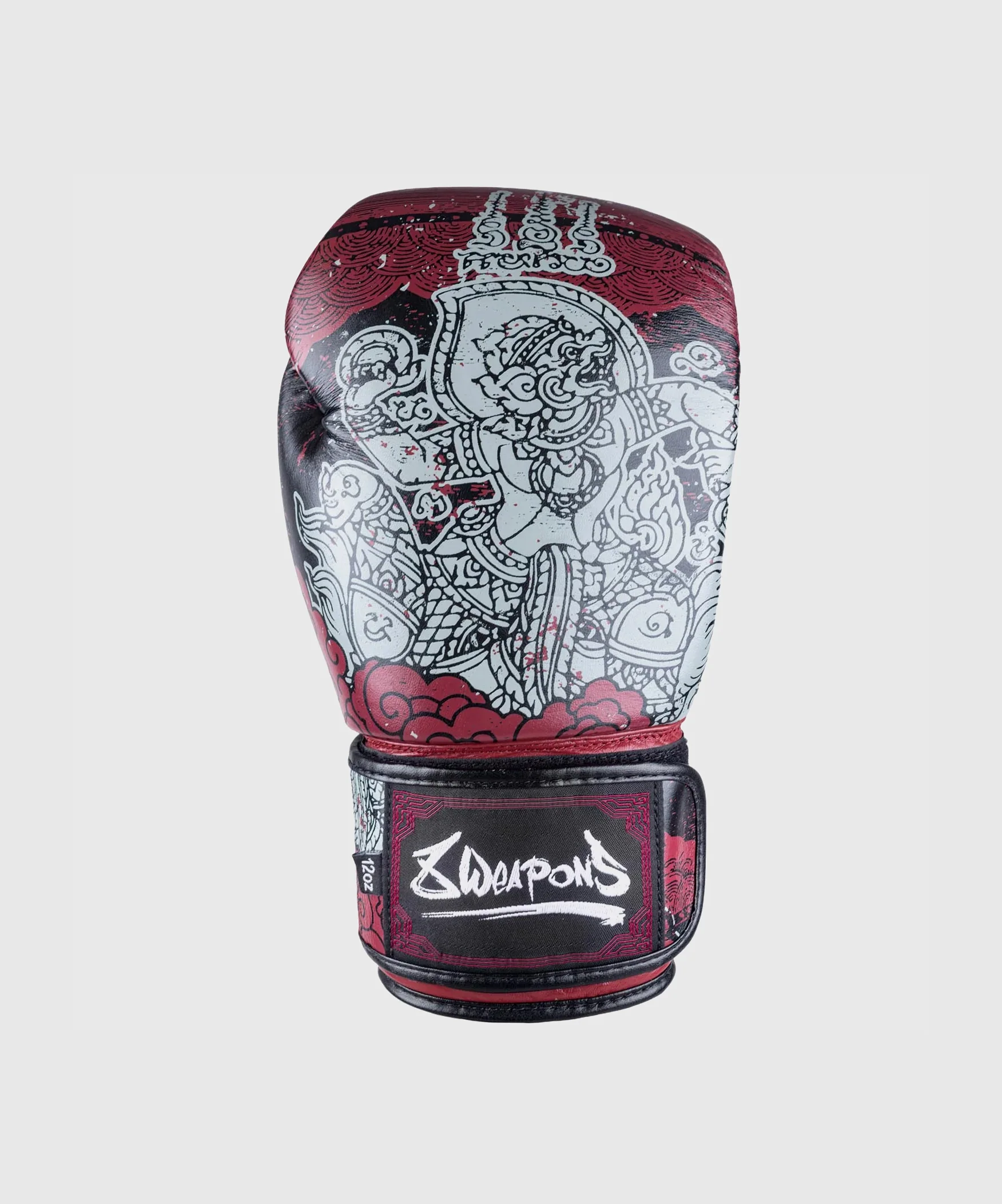 Gants de Boxe 8 Weapons Hanuman Yant - Noir/Rouge - Image 11