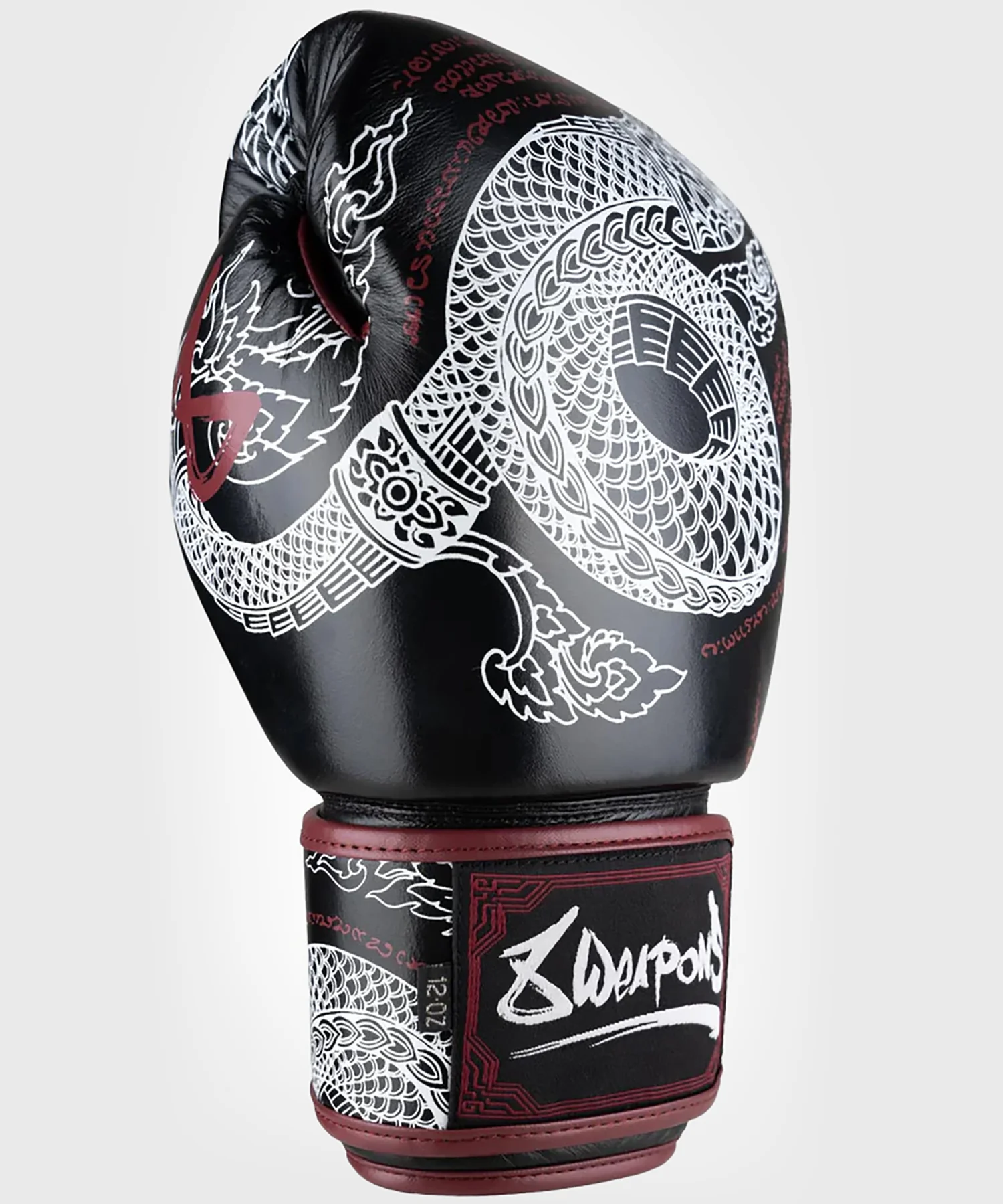 Gants de Boxe 8 Weapons Sak Yant Naga - Noir/Marron - Image 5