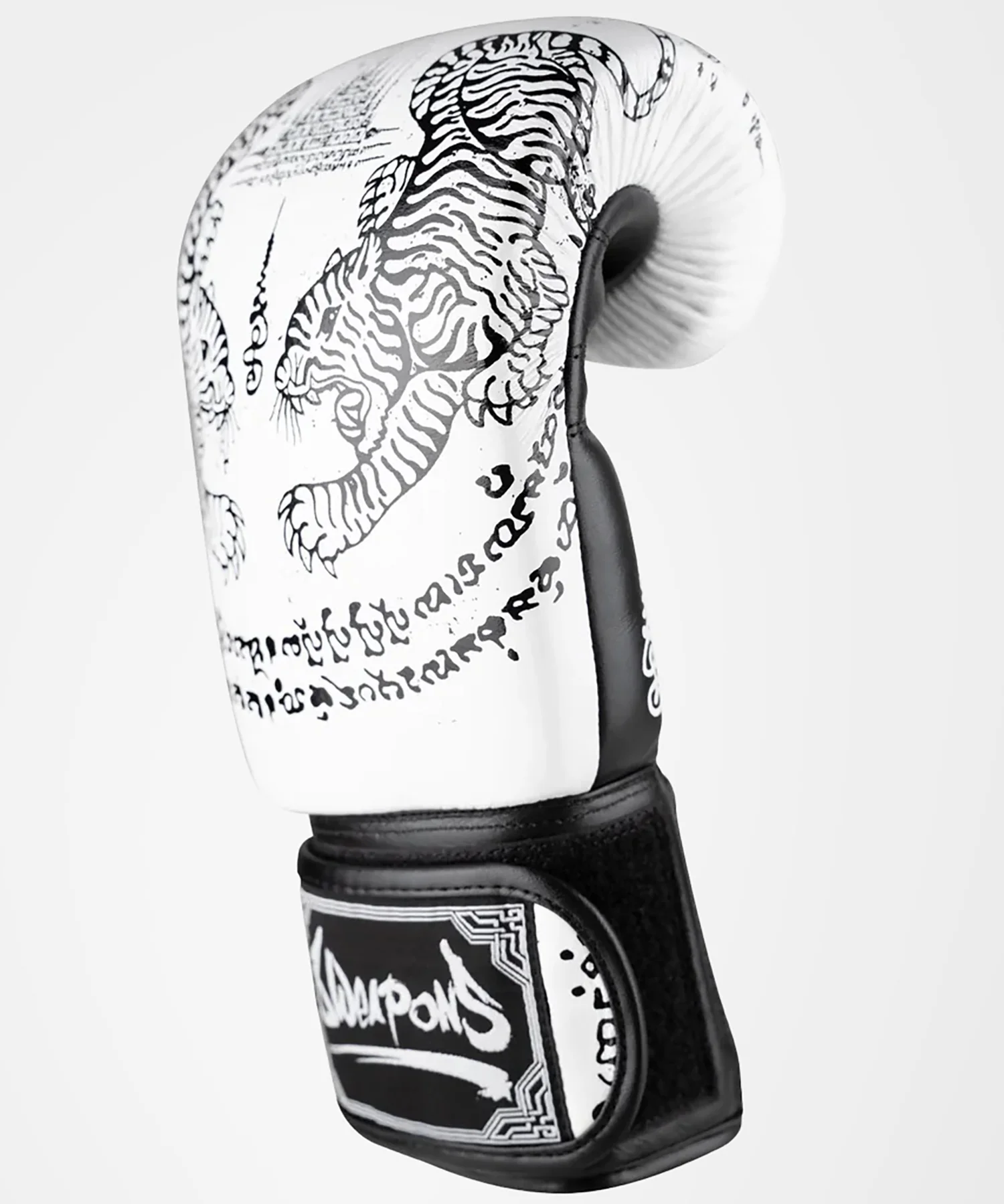 Gants de Boxe 8 Weapons Sak Yant Tigers - Blanc/Noir - Image 4