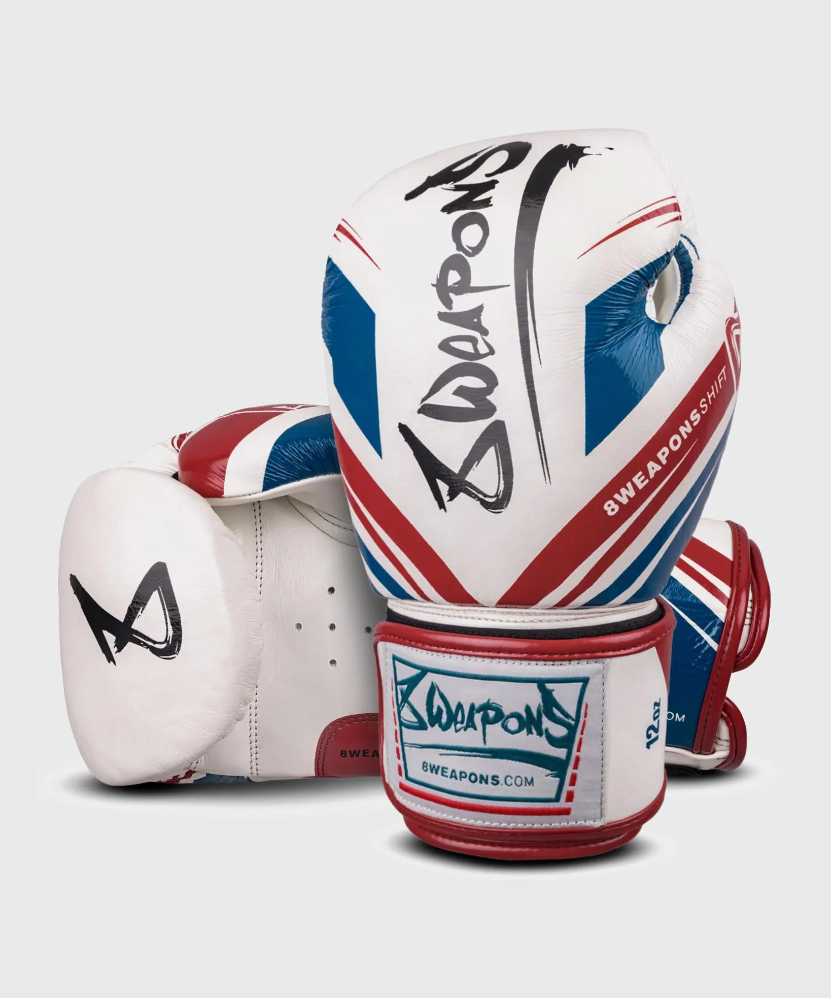 Gants de Boxe 8 Weapons Shift - Blanc/Bleu/Rouge