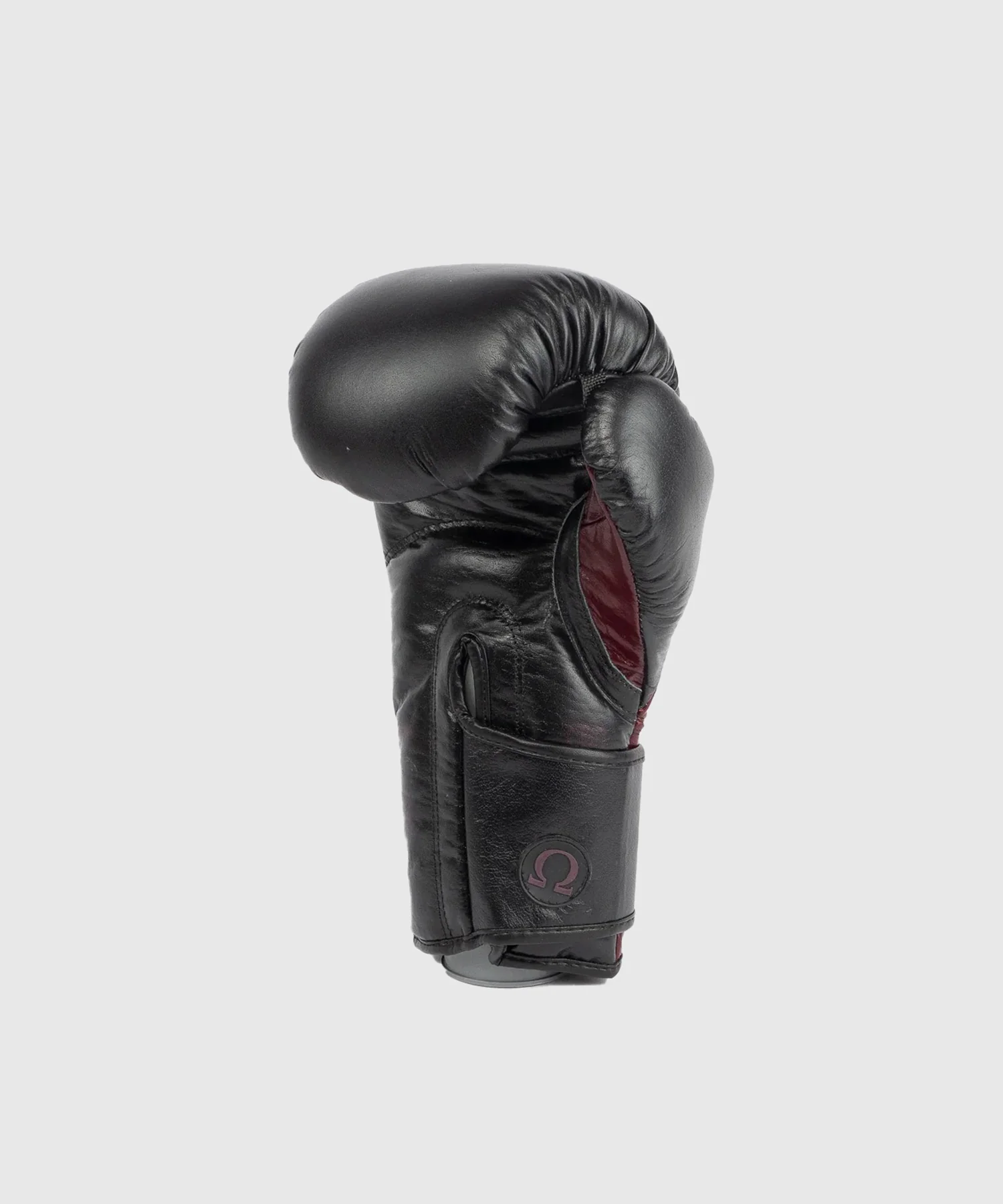 Gants de Metal Boxe Cuir Metal Omega - Noir/Bordeaux - Image 2