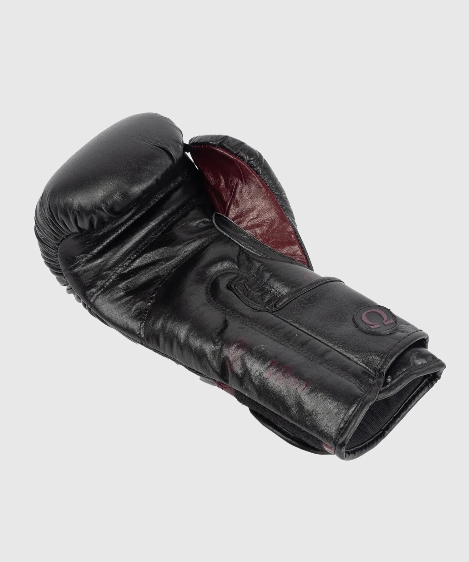Gants de Metal Boxe Cuir Metal Omega - Noir/Bordeaux - Image 8