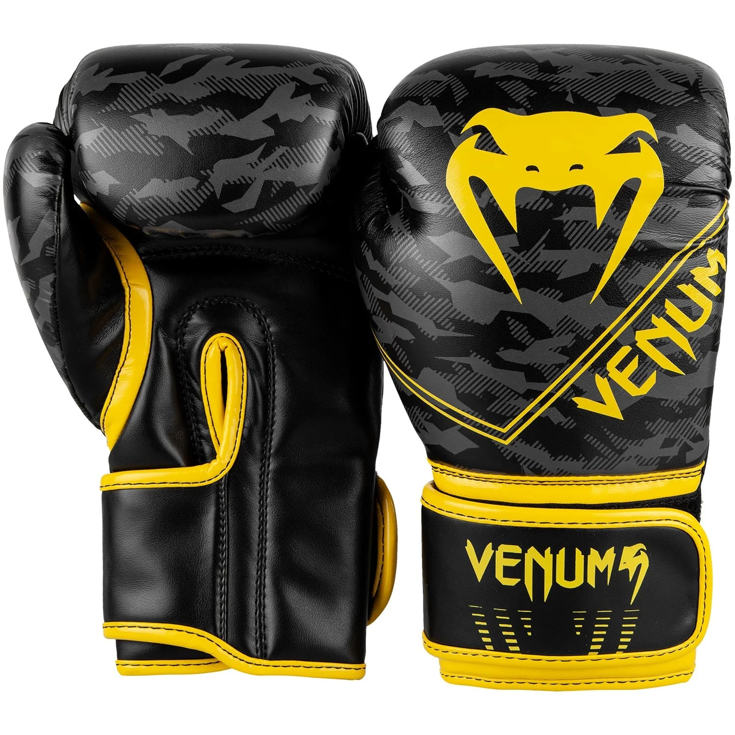 Gants de boxe Enfant Venum Okinawa 2.0 Kids - Noir/Jaune - Image 2
