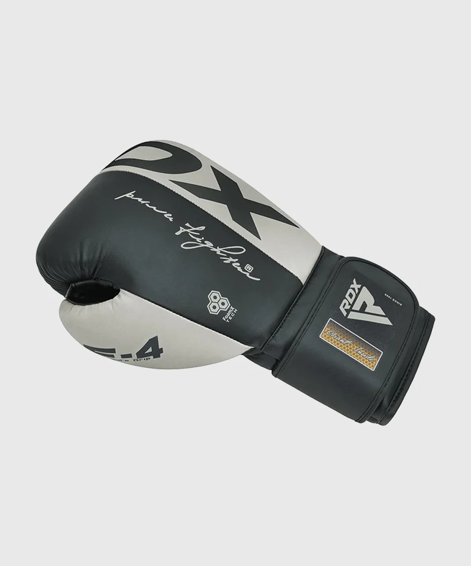 Gants de Boxe F4 Rdx - Gris/Noir - Image 3