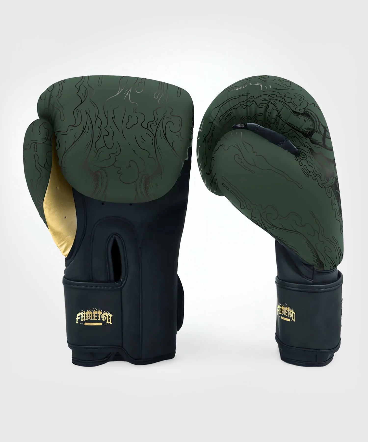 Gants de Boxe Fumetsu Oni - Kaki/Noir/Or - Image 2