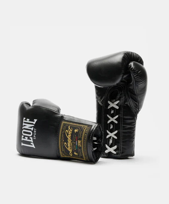 Gants de Boxe Leone Orlando Classico Lacets - Noir - Image 2