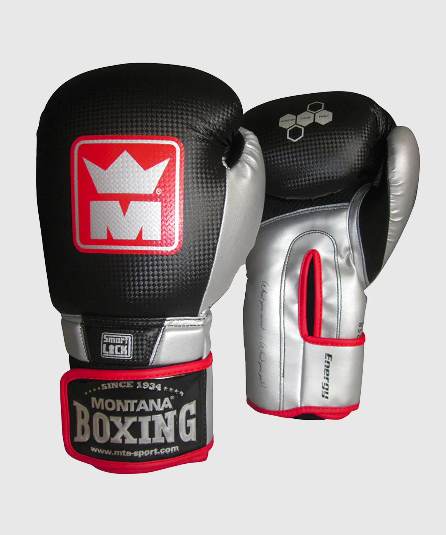 Gants de Boxe Montana Energy Race - Noir/Argent