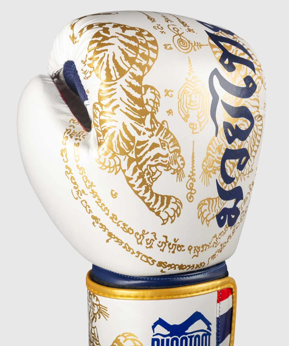 Gants de Boxe Short de Muay Thai Phantom Athletics Edition Limitée - Blanc/Or - Image 5