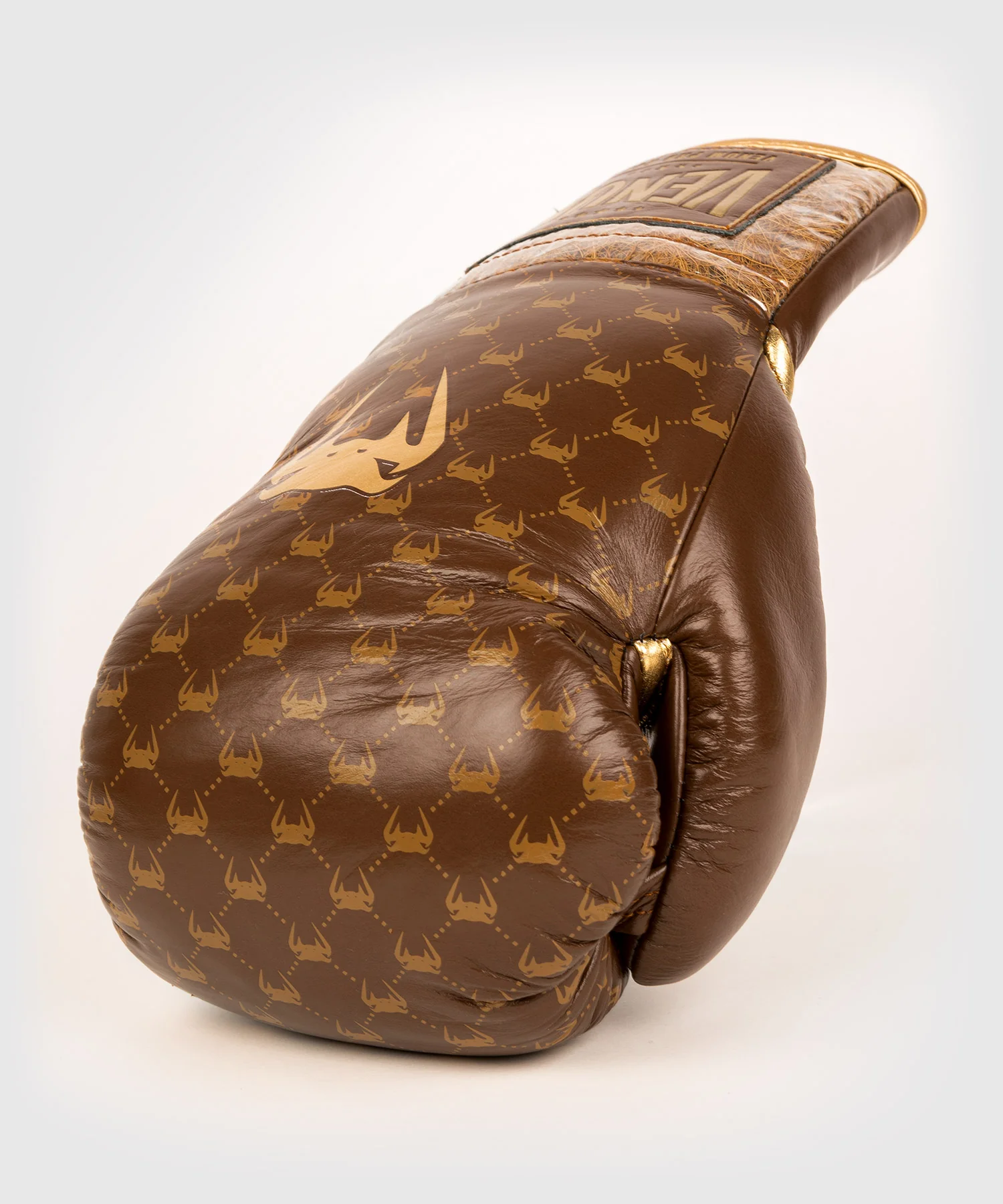 Gants de Boxe Pro avec Lacets Venum Coco Monogram - Marron Grizzly - Image 3
