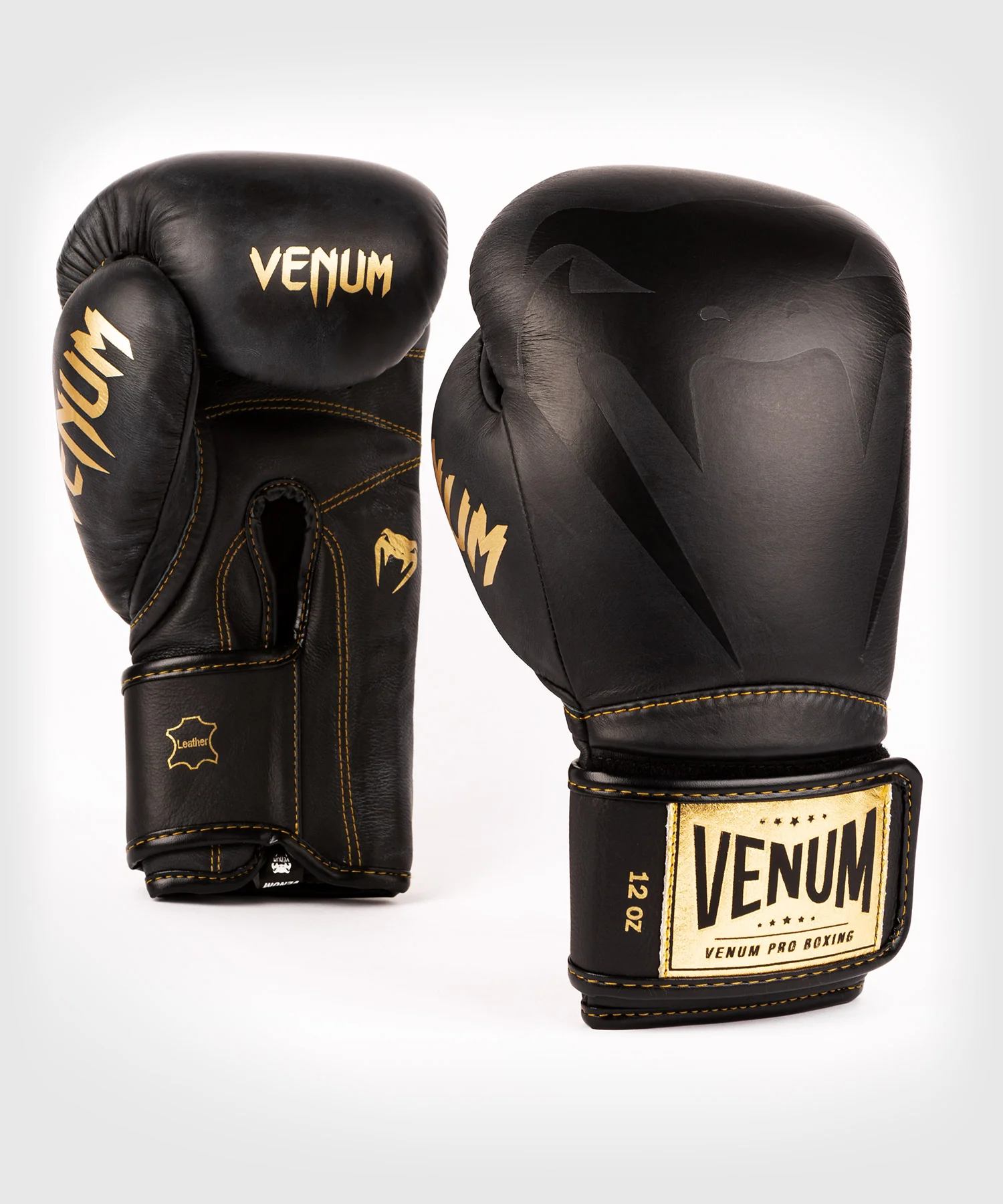 Gants de boxe pro Venum Giant 2.0 - Velcro - Noir/Noir-Or - Image 2