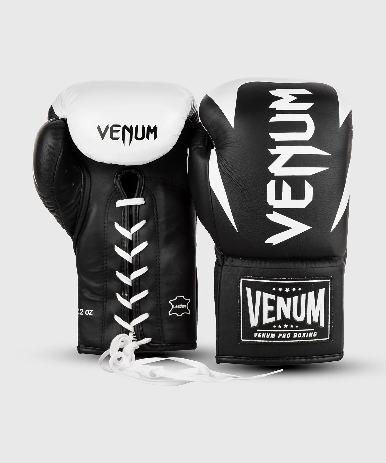 Gants de boxe Venum Hammer Pro avec lacets - Noir/Blanc - Image 3