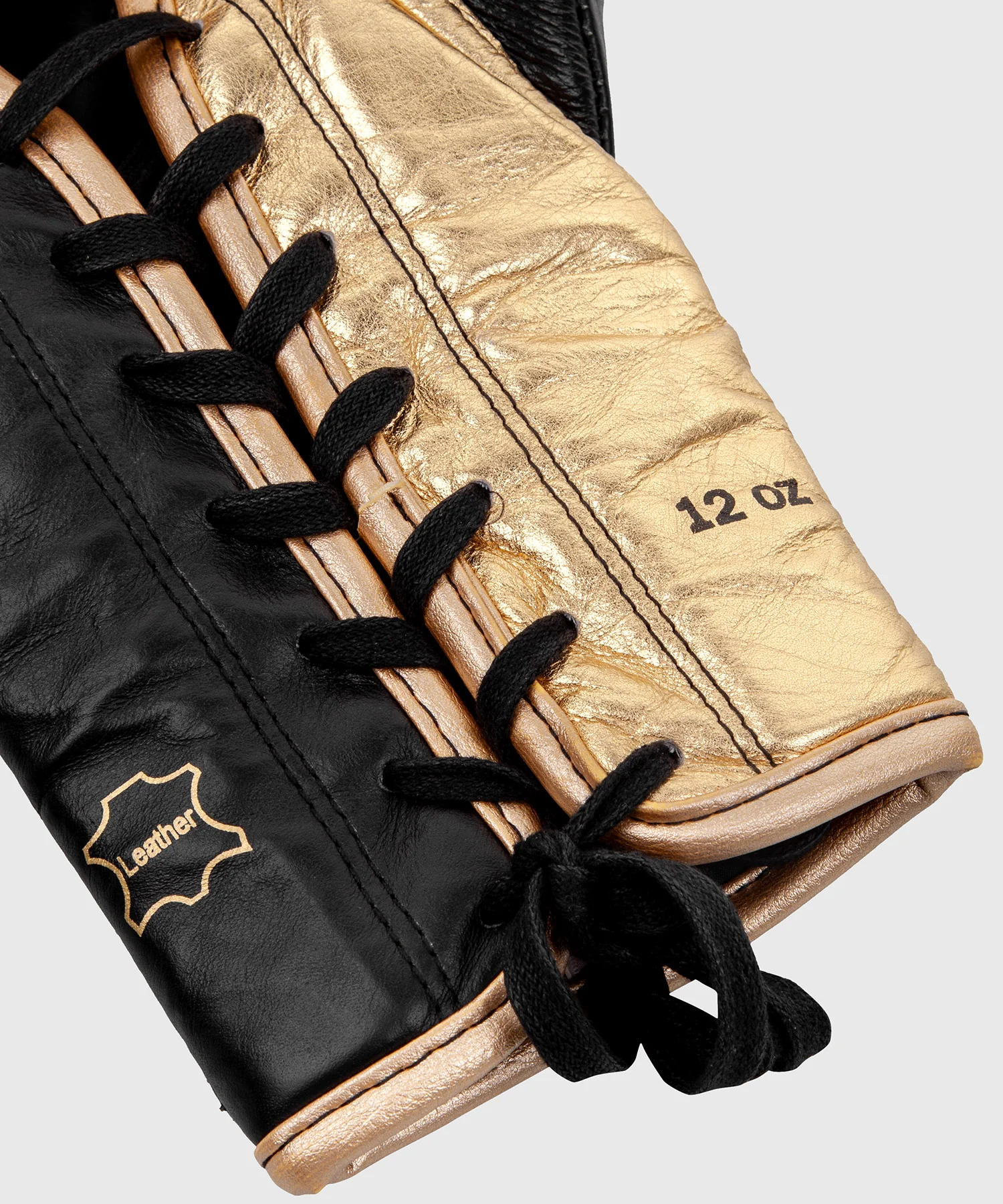 Gants de boxe pro Venum Shield avec Lacets - Noir/Or - Image 5