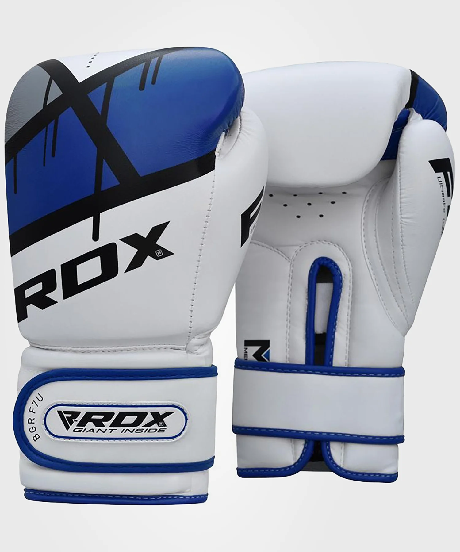 Gants de Boxe Rdx Sports Quadro-Dome - Blanc/Bleu