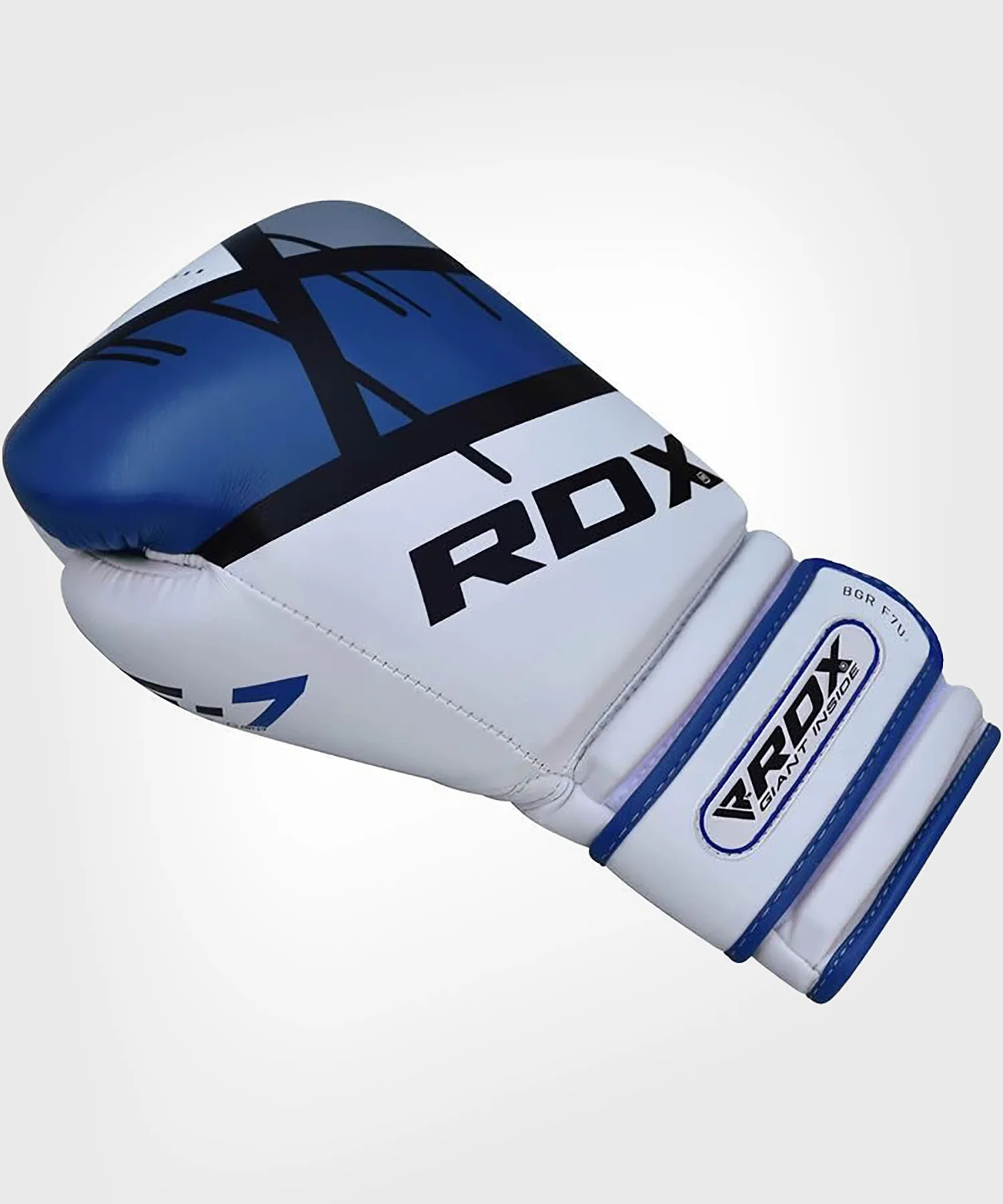 Gants de Boxe Rdx Sports Quadro-Dome - Blanc/Bleu - Image 3