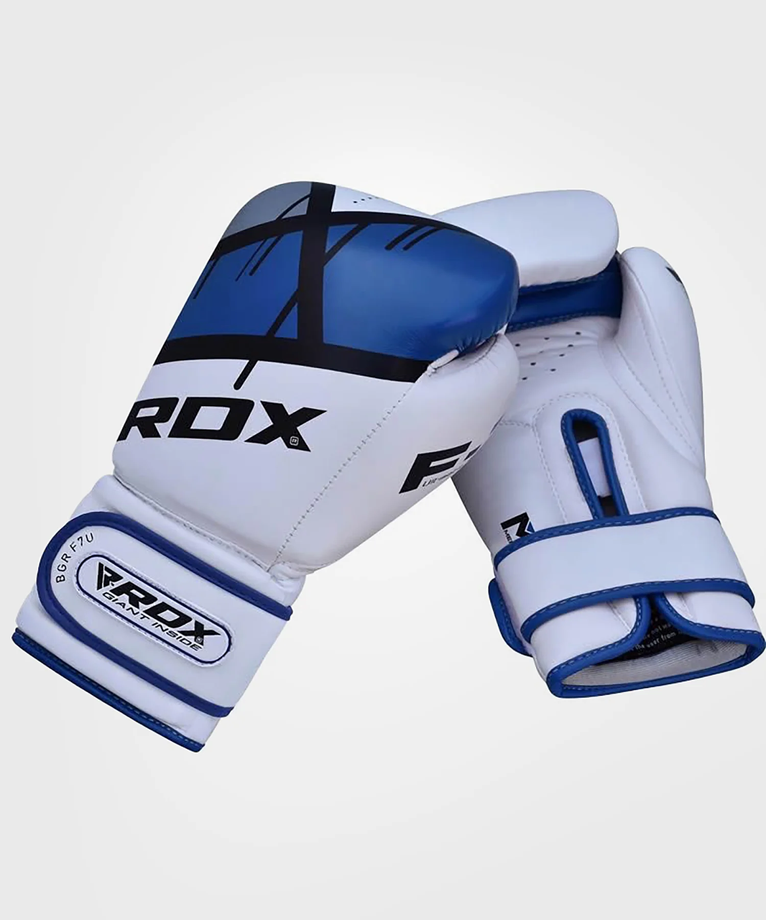 Gants de Boxe Rdx Sports Quadro-Dome - Blanc/Bleu - Image 7