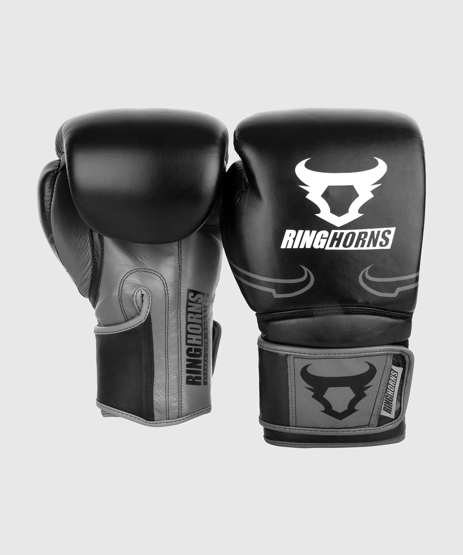 Gants de boxe Ringhorns Destroyer - Cuir - Noir/Gris - Image 2