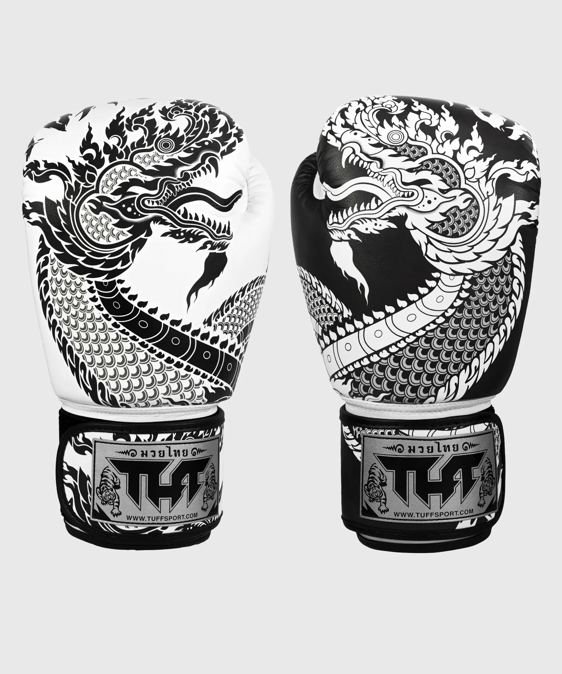 Gants de Boxe Tuff Naga - Blanc/Noir - Image 2