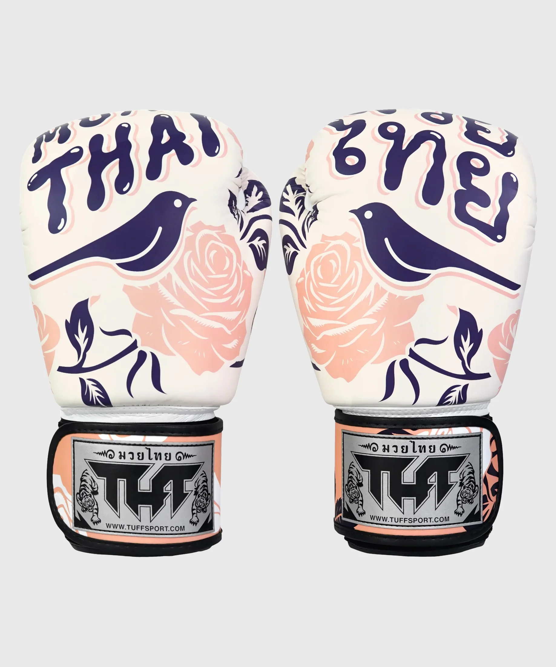 Gants de Boxe Tuff Roses - Blanc/Rose - Image 2