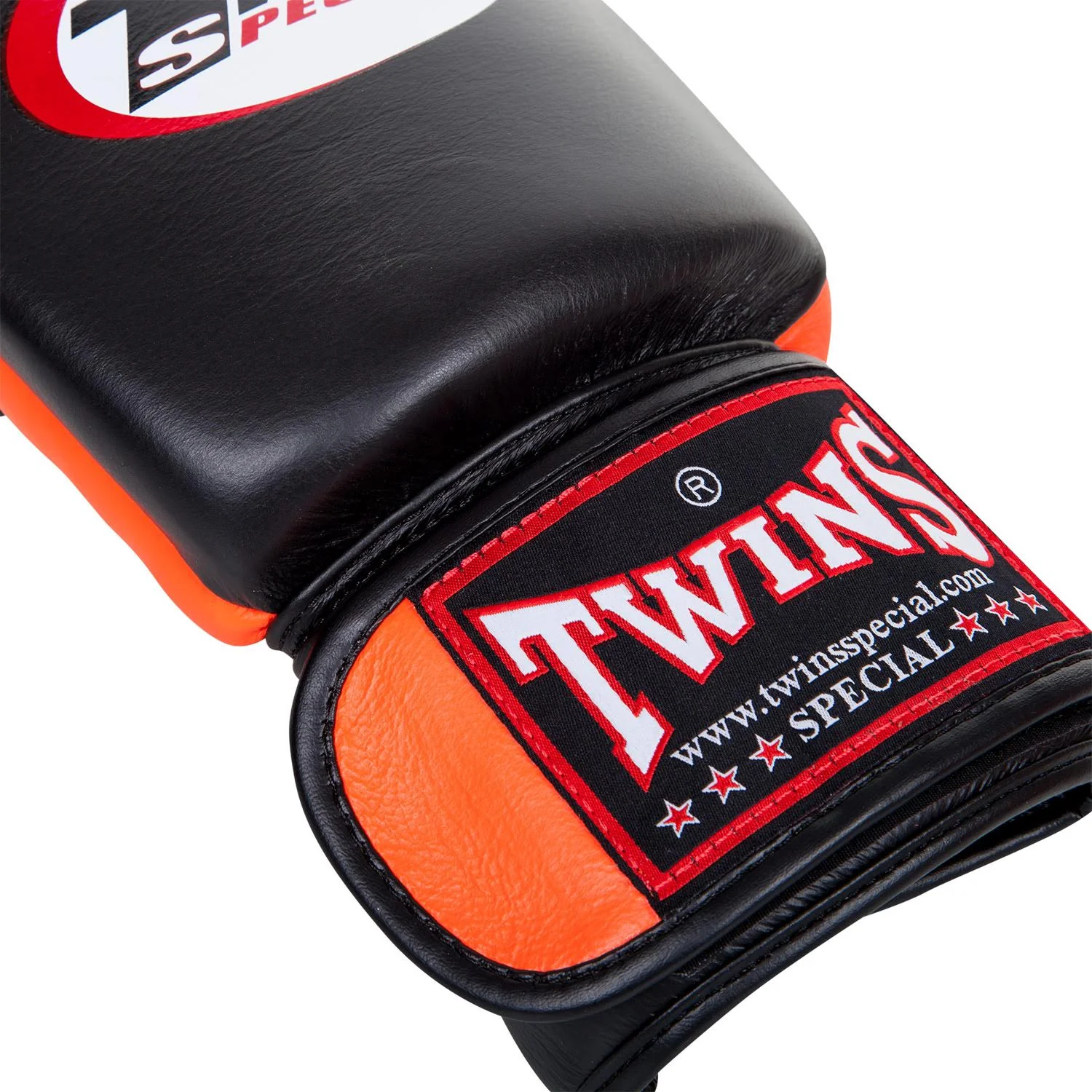 Gants de Boxe Twins 2 Tone - Noir/Orange - Image 2