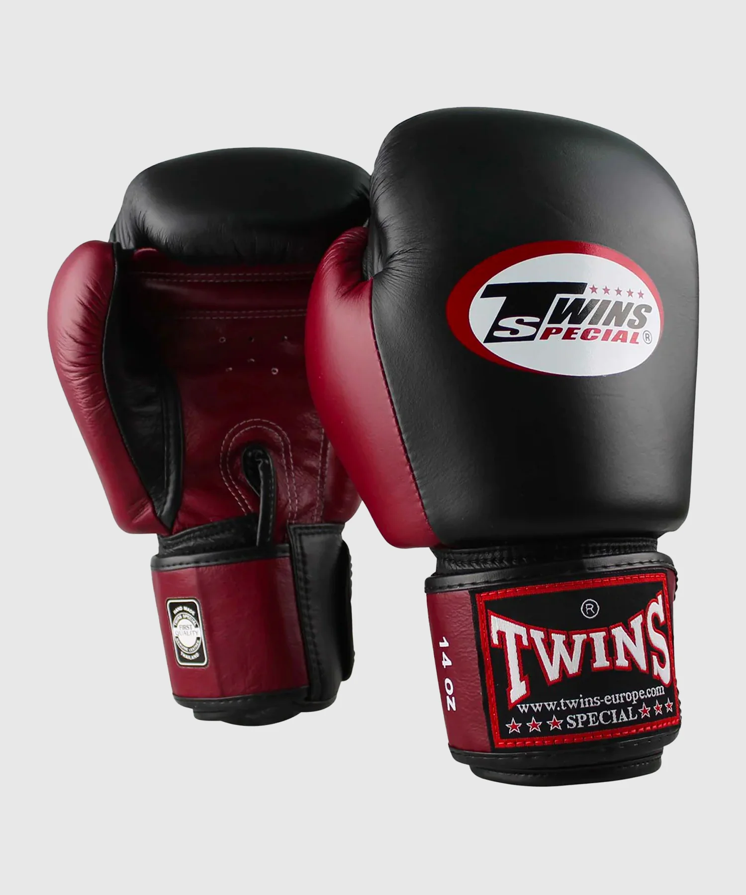 Gants de boxe Twins BGVL-3 - Noir/Bordeaux - Image 2