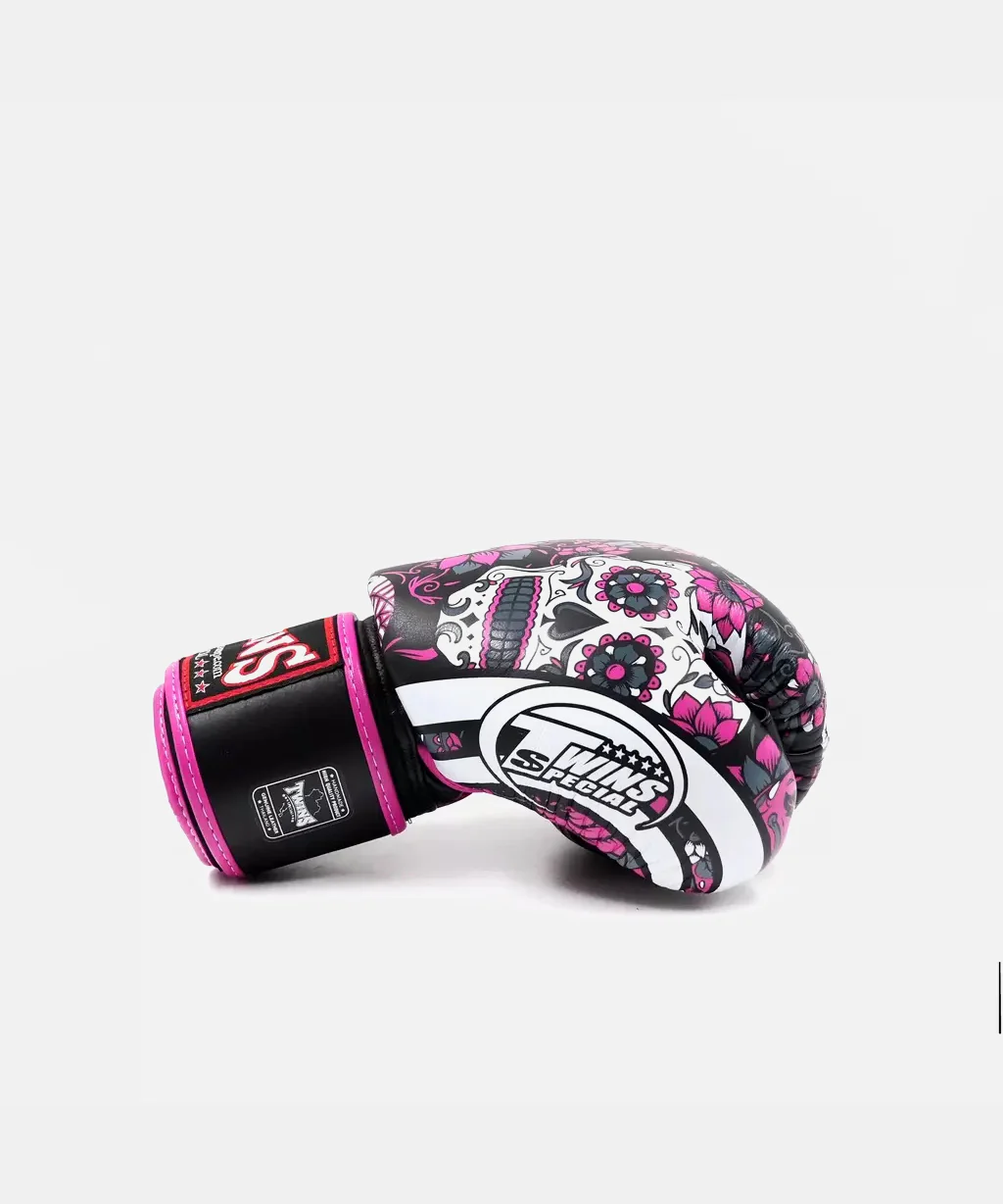 Gants De Boxe Twins Special Fantasy 4 Skull - Rose - Image 3