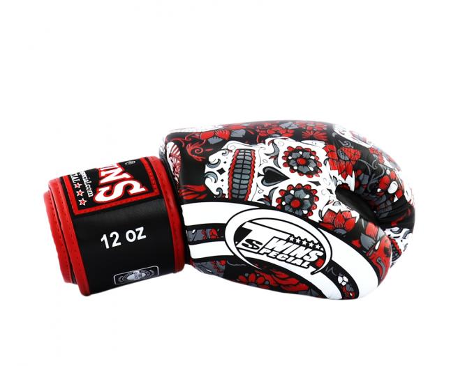 Gants de Boxe Twins Special Fantasy 4 Skull - Rouge - Image 3