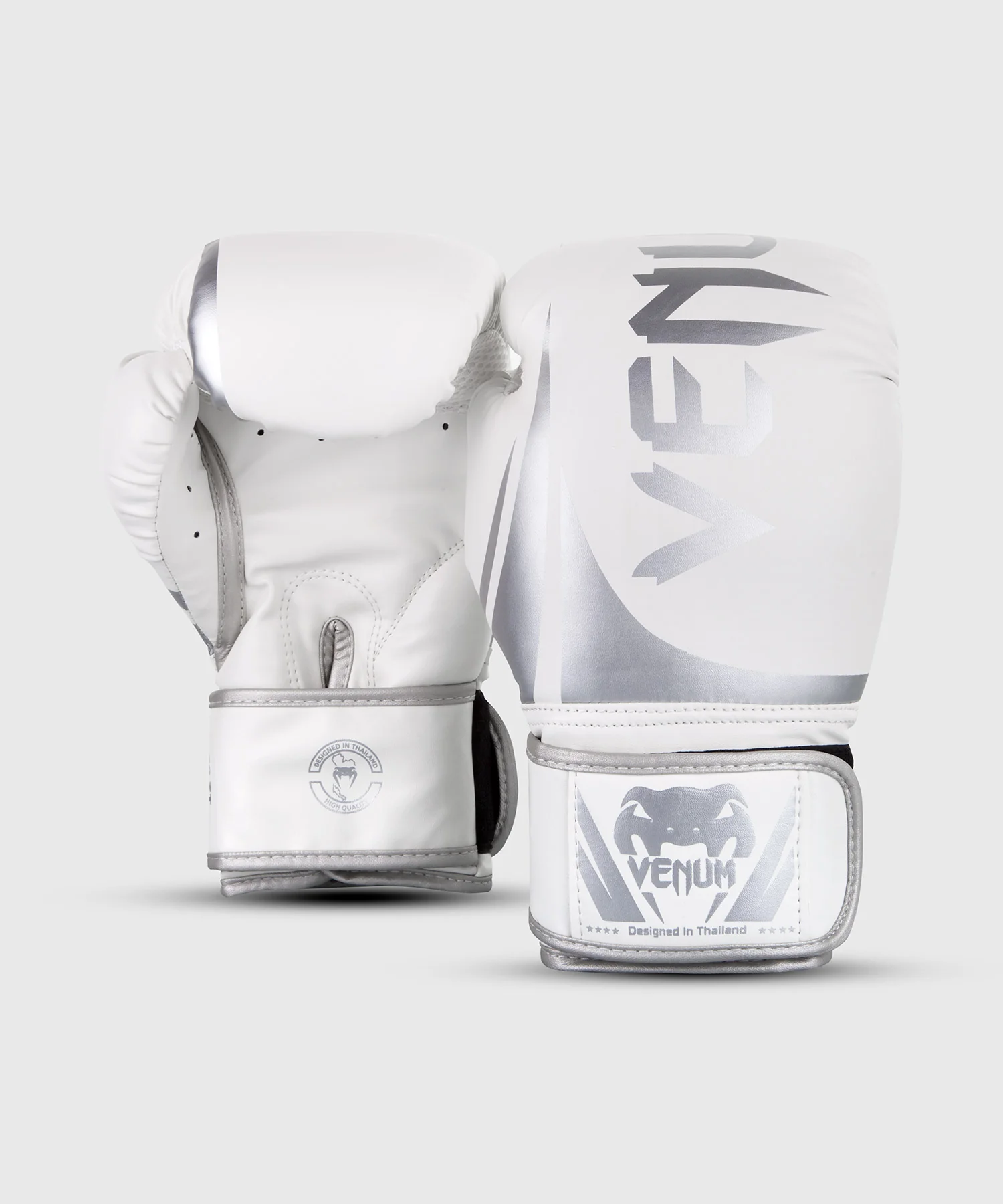 Gants de boxe Venum Challenger 2.0 - Blanc/Argent - Image 2