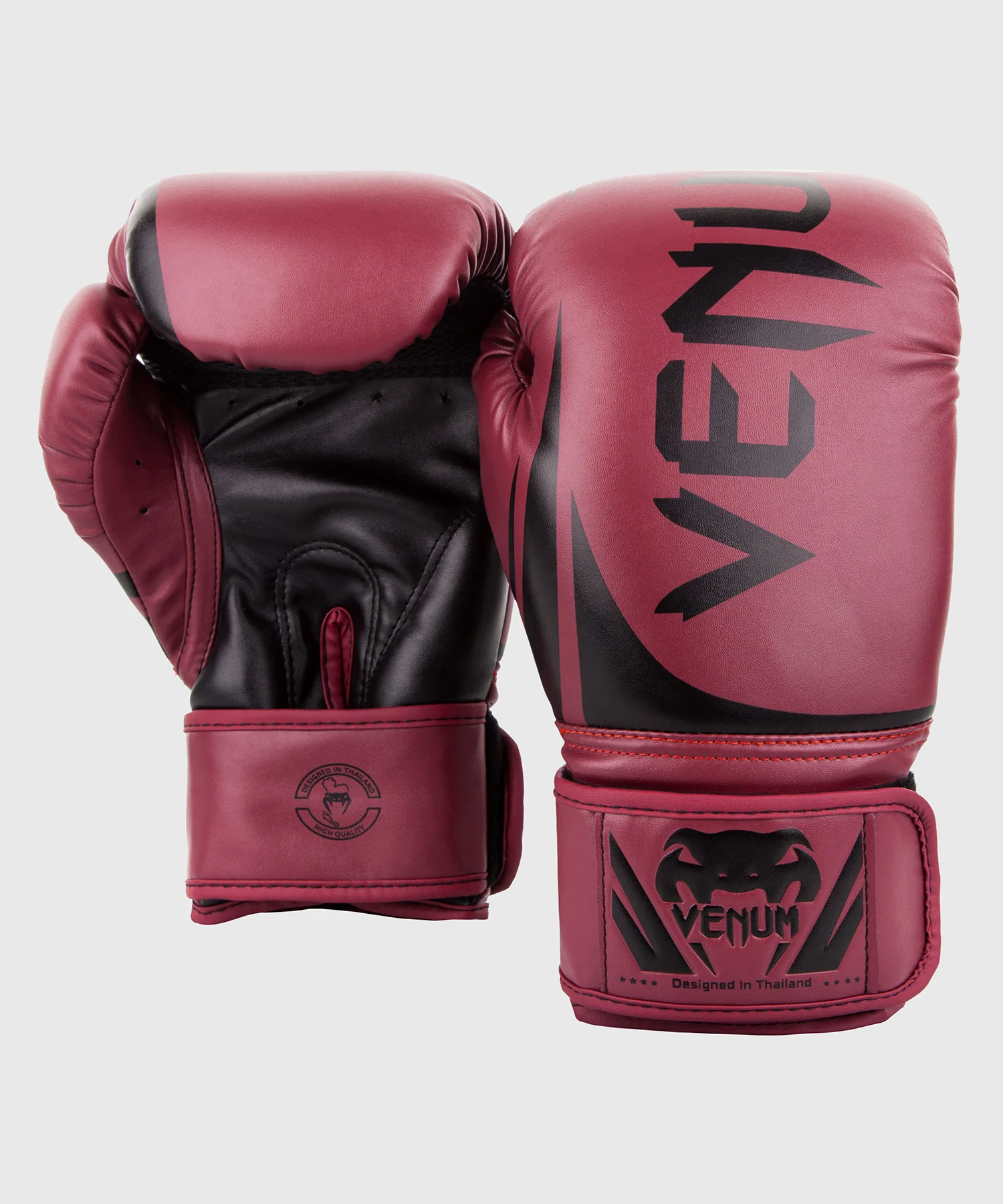 Gants de boxe Venum Challenger 2.0 - Bordeaux/Noir - Image 2