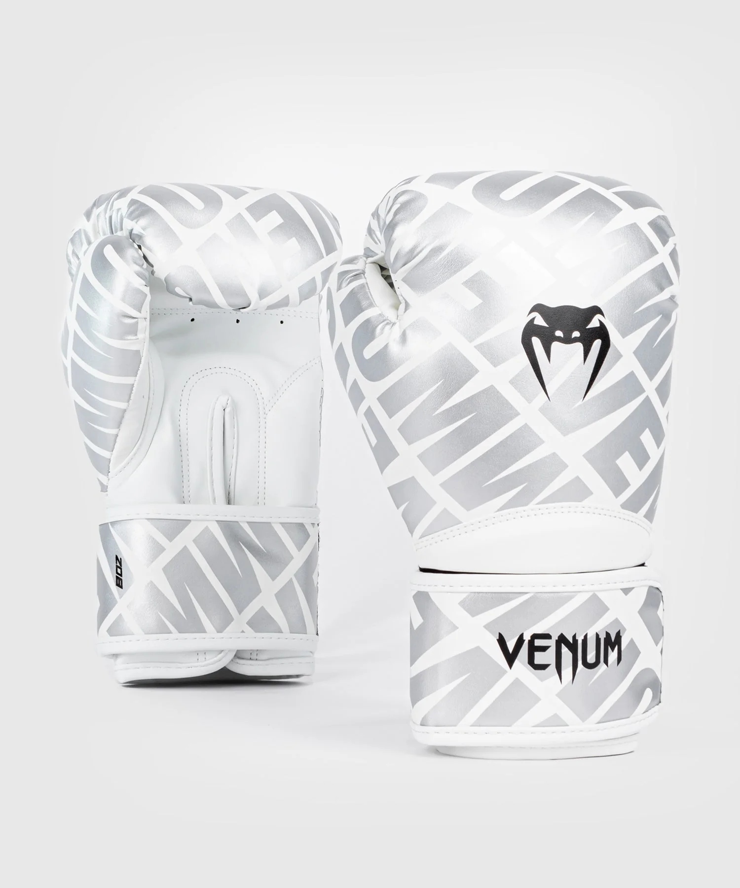Gants de boxe Venum Contender 1.5 XT pour enfants - Blanc/Argent