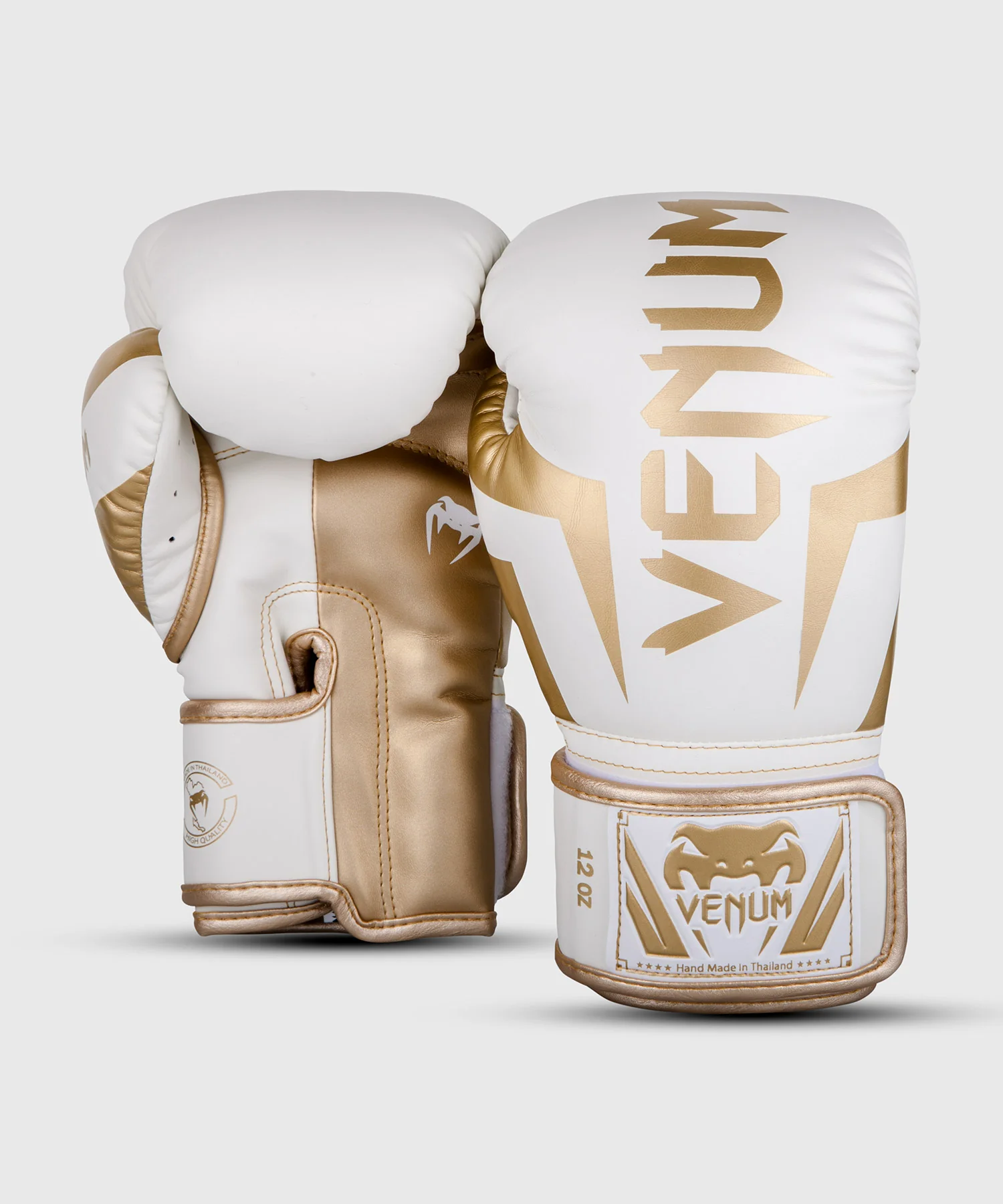 Gants de boxe Venum Elite - Blanc/Doré - Image 2