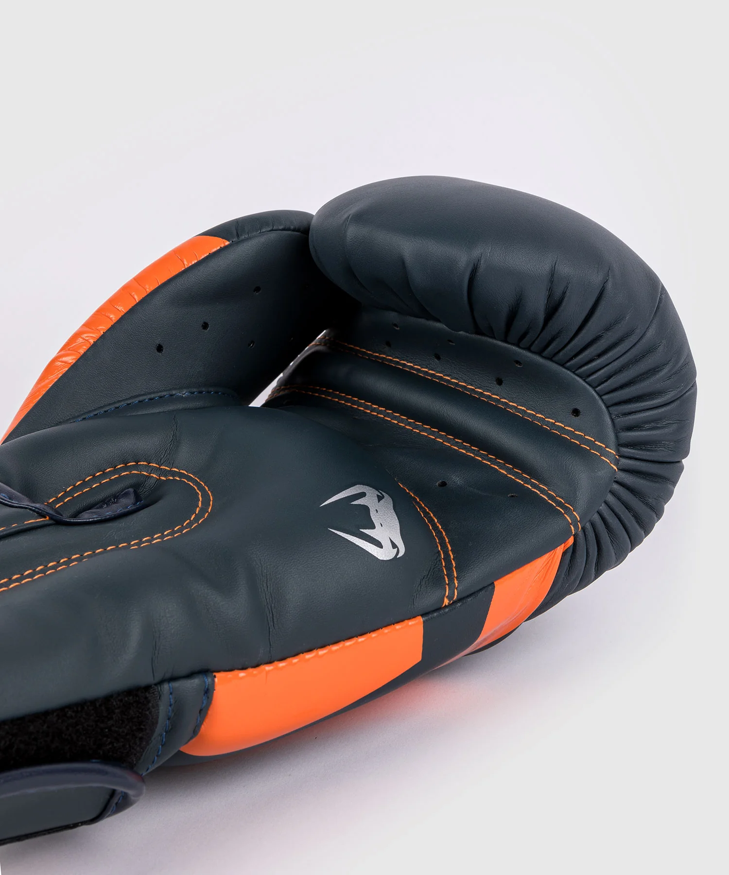 Gants de Boxe Venum Elite - Bleu Marine/Argent/Orange - Image 6