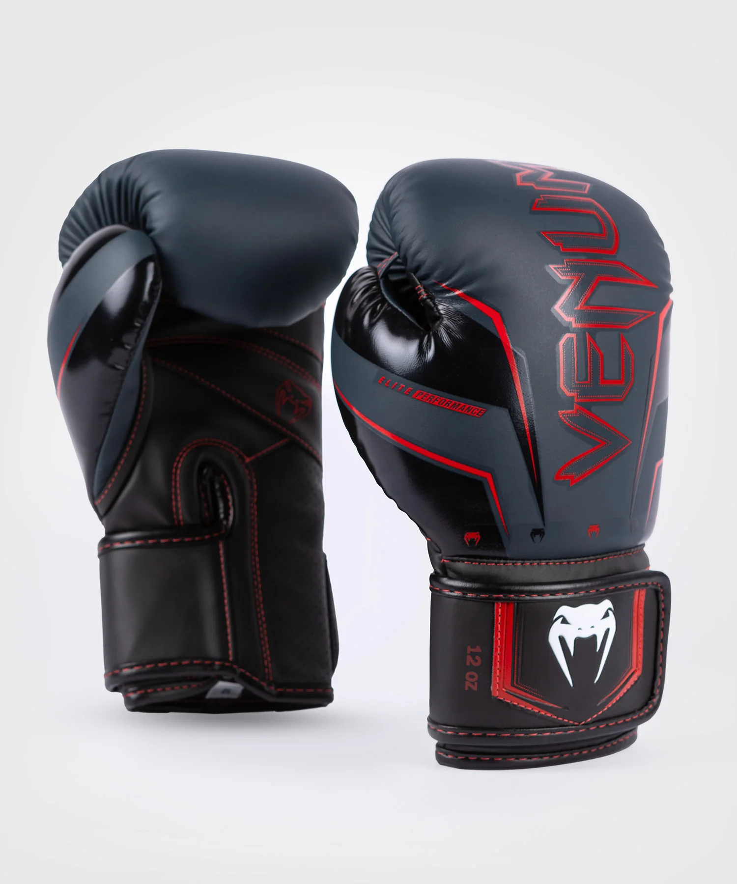 Gants de Boxe Venum Elite Evo - Bleu Marine/Noir/Rouge - Image 2