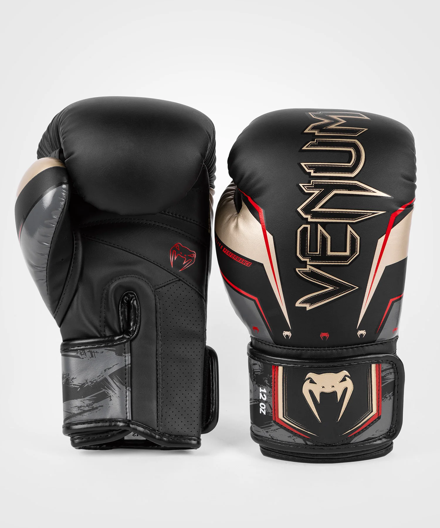 Gants de Boxe Venum Elite Evo - Noir/Or/Rouge