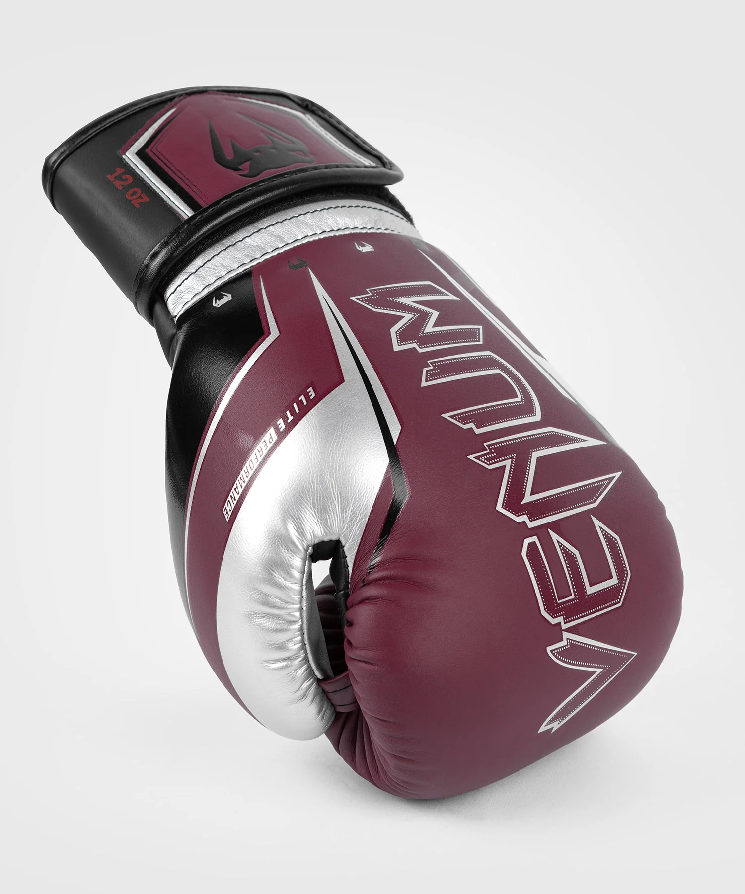 Gants de Boxe Venum Elite Evo - Rouge Bordeaux/Argent - Image 7