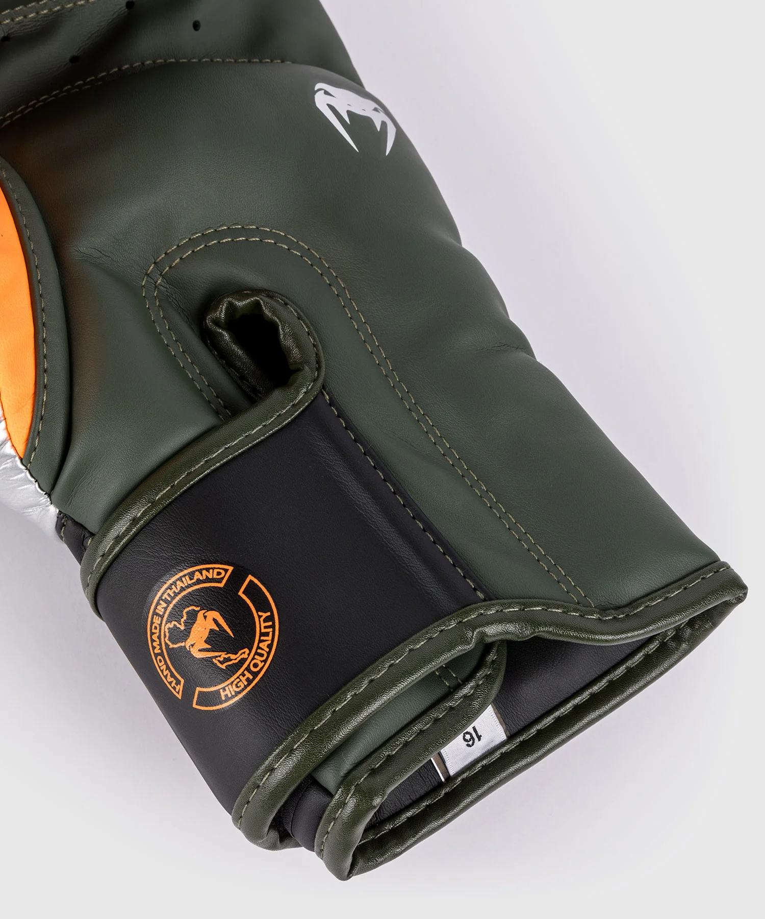 Gants de boxe Venum Elite - Noir/Argent/Kaki - Image 7