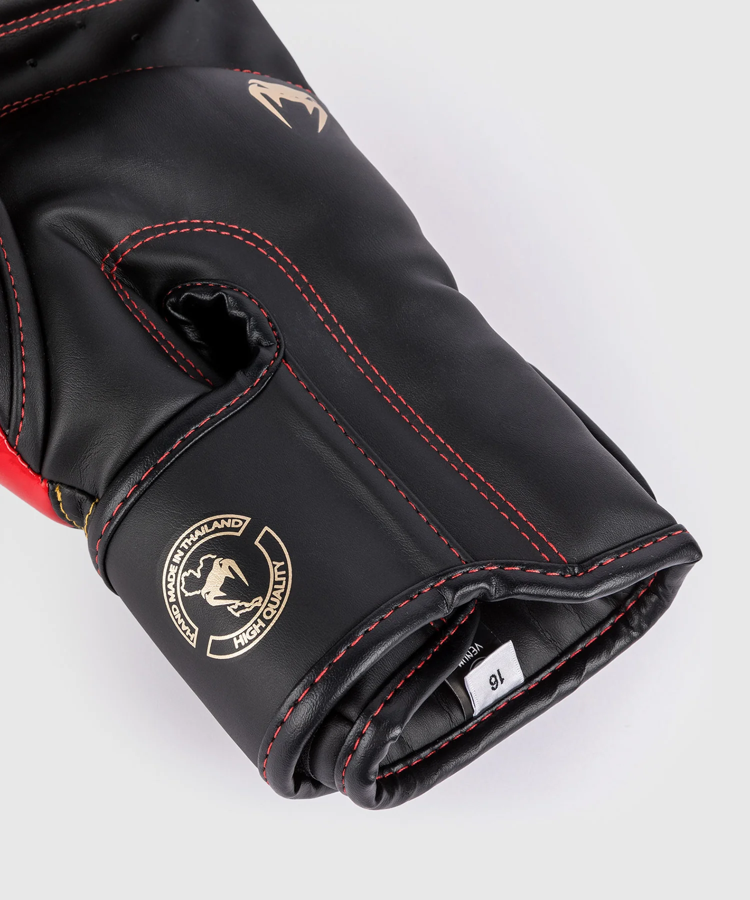 Gants de boxe Venum Elite - Noir/Or/Rouge - Image 7
