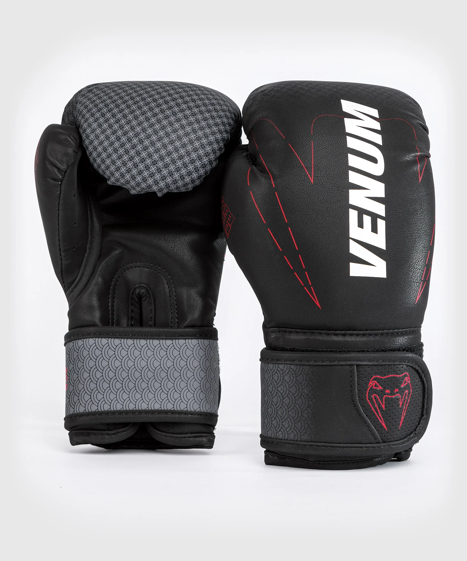 Gants De Boxe Venum Okinawa 3.0- Pour Enfant - Noir/Rouge - Image 2