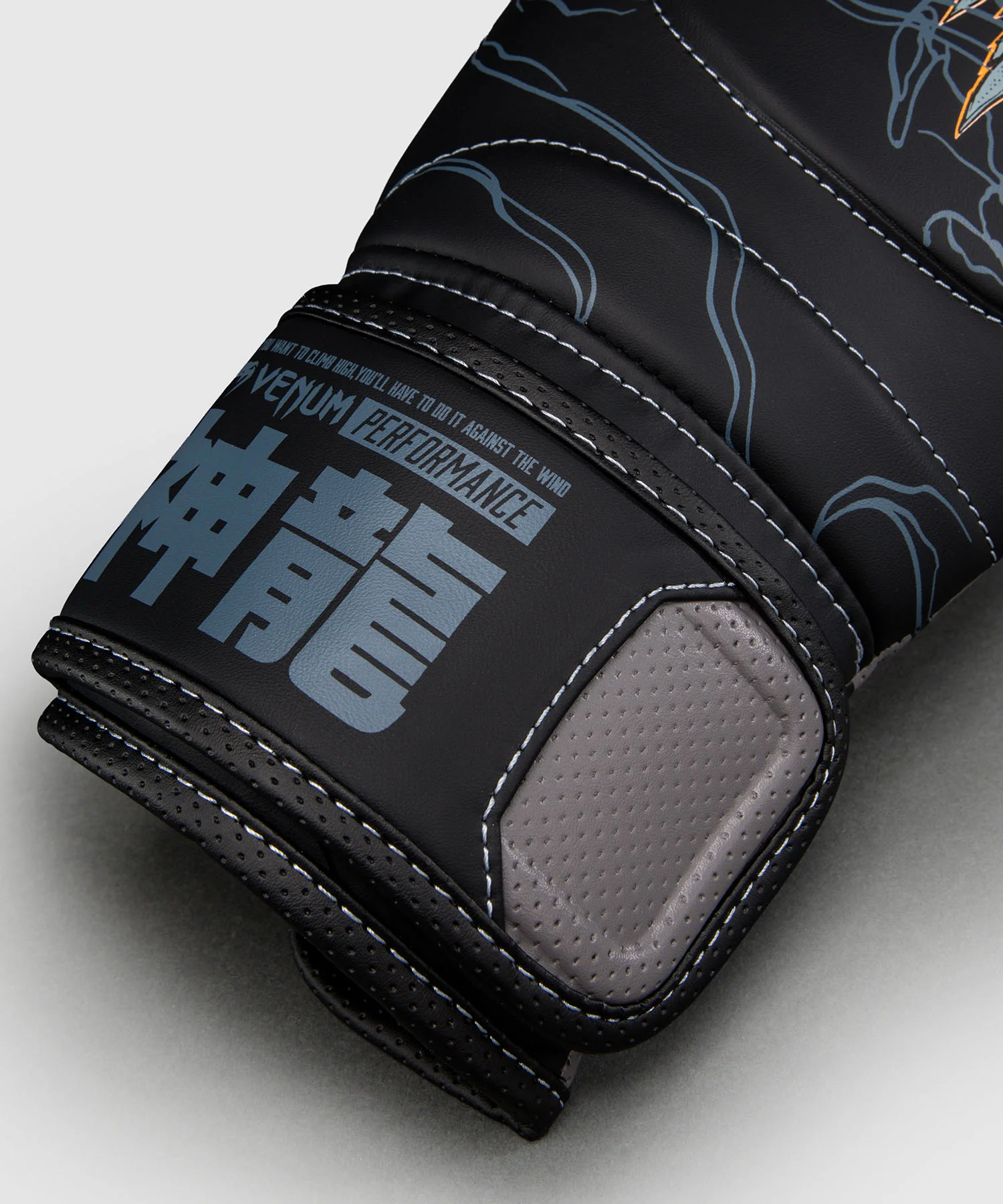 Gants de boxe Venum Thunder Dragon – Noir/Gris/Cuivre - Image 3