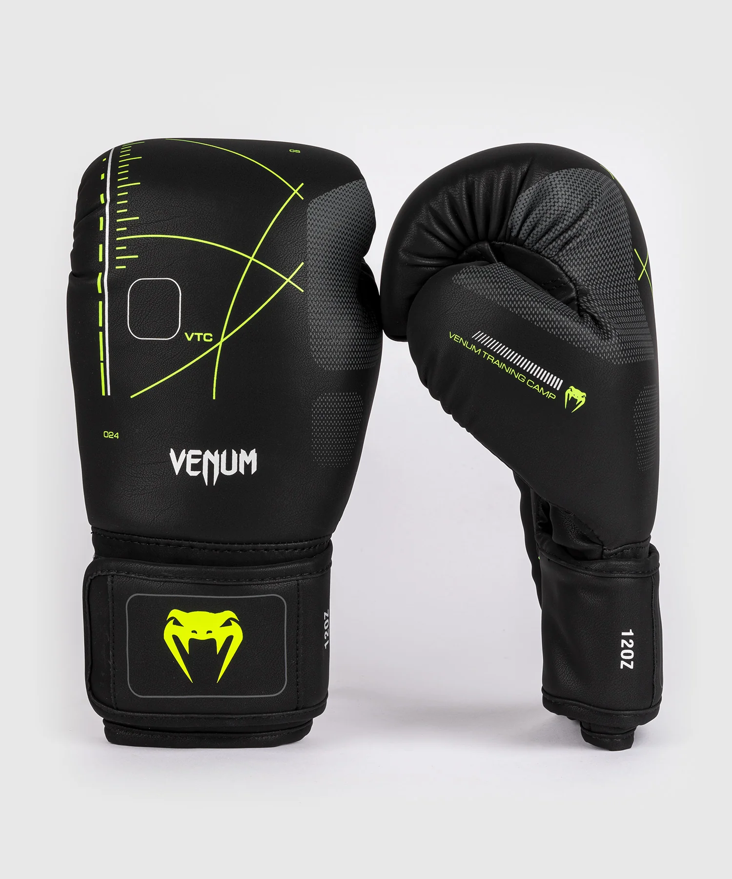 Gants de boxe Venum Training Camp 4.0 - Noir/Vert fluo - Image 2