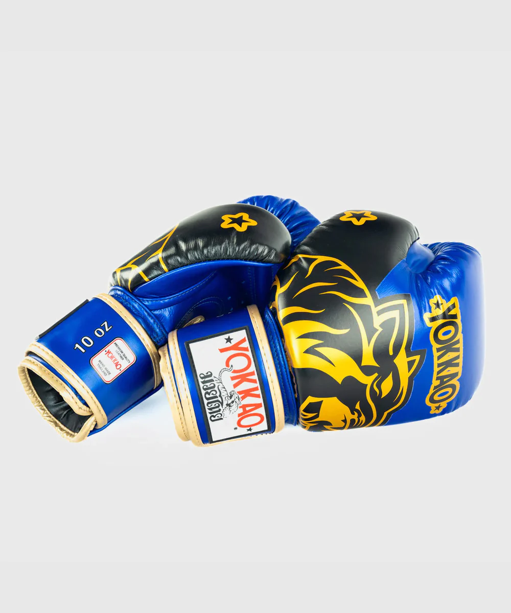 Gants de Boxe Yokkao Original Or - Bleu - Image 5