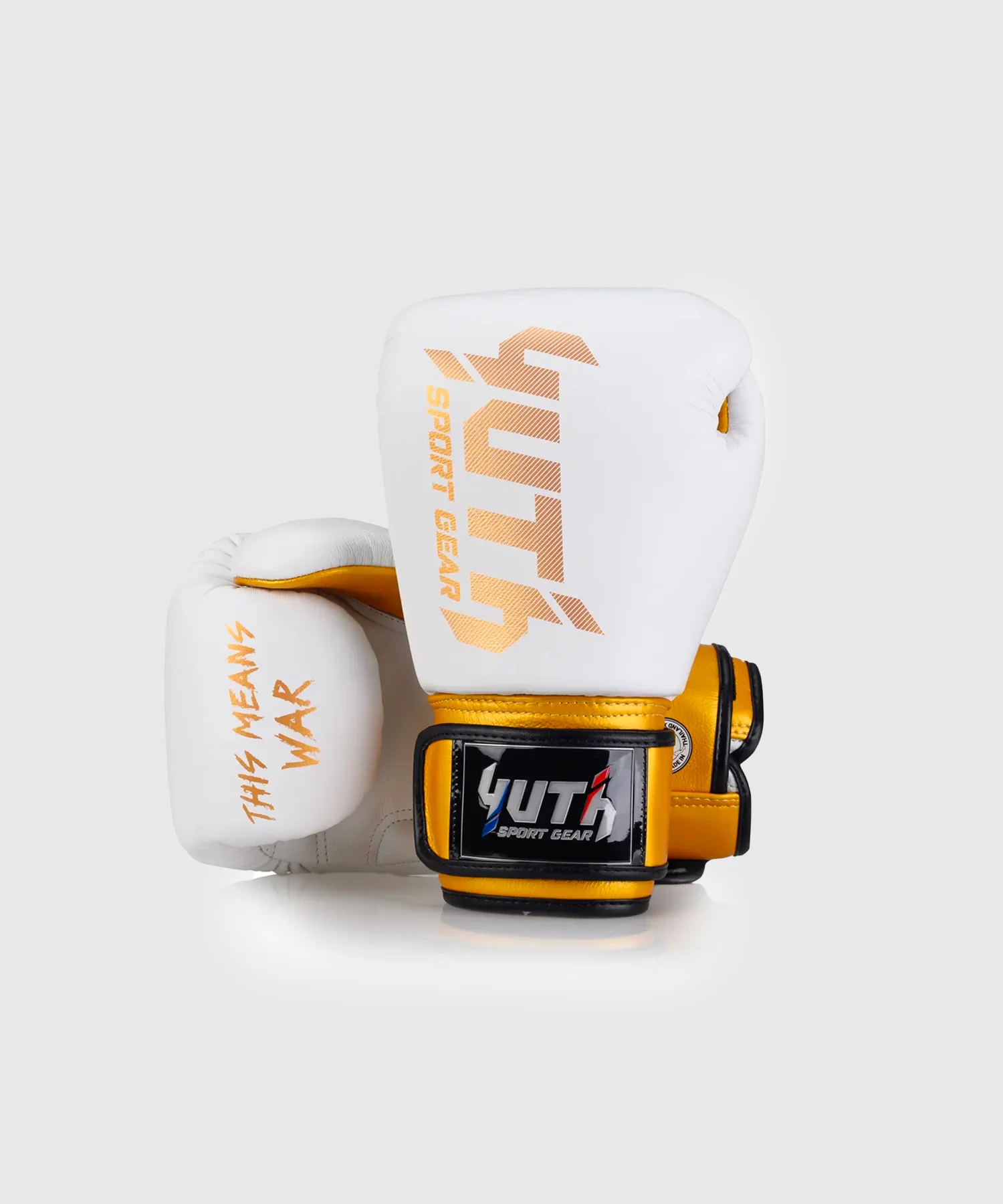 Gants de Boxe Yuth Gold Line - Blanc/Or - Image 2