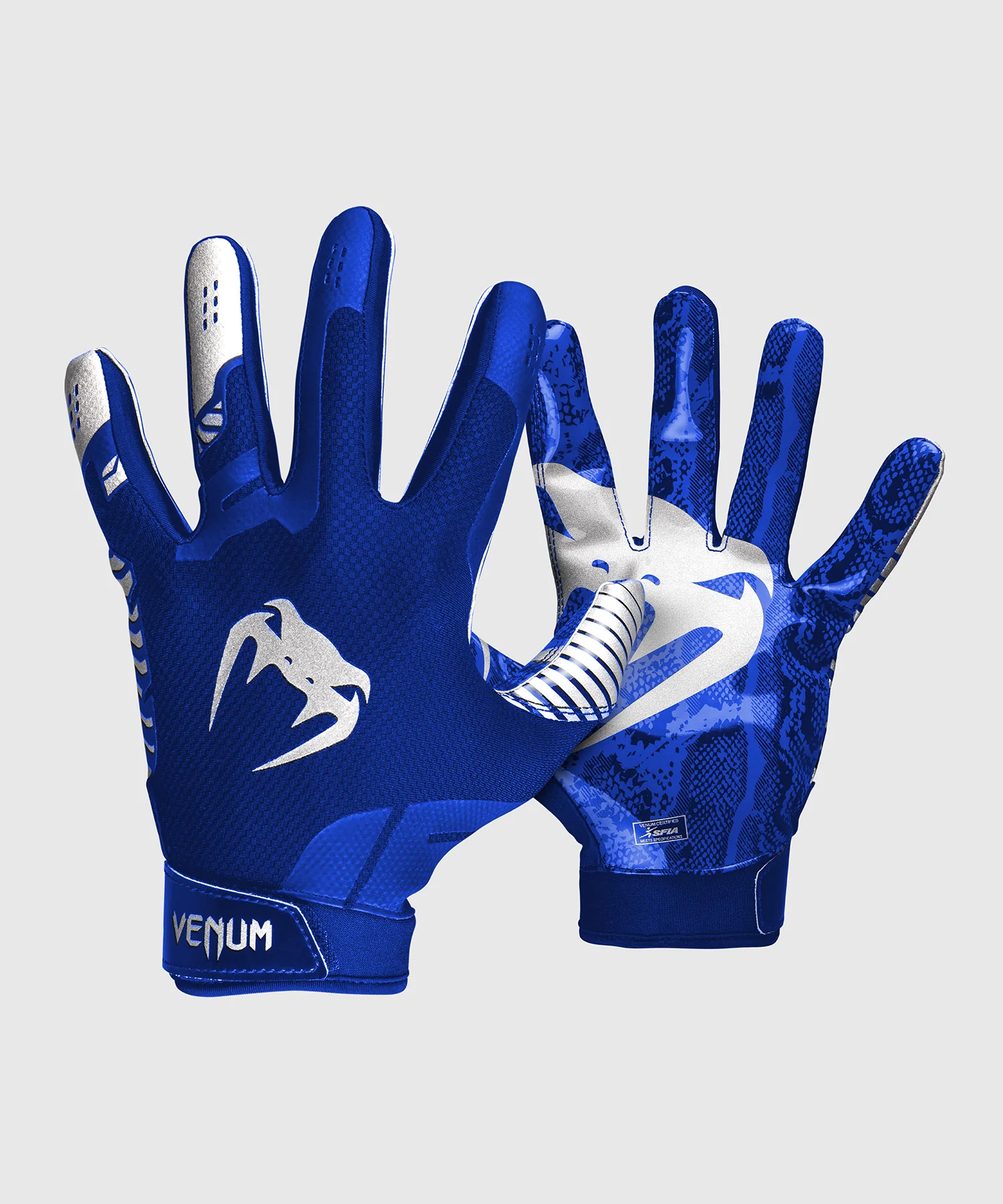 Gants de Football Venum Elite - Bleu Royal/Argent