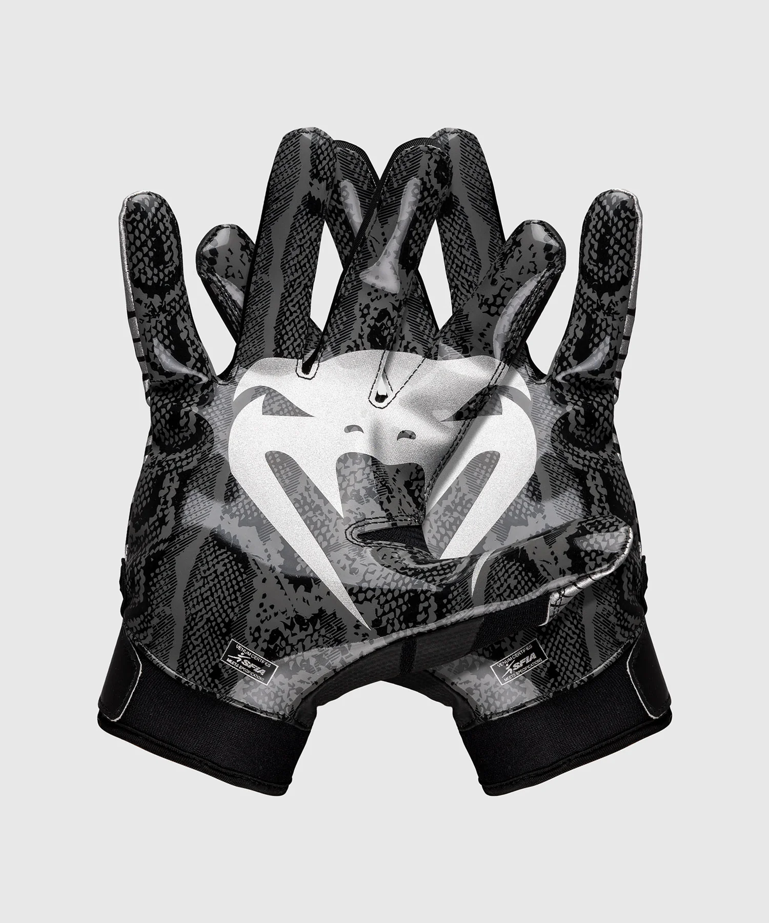 Gants de Football Venum Elite - Noir/Argent - Image 7