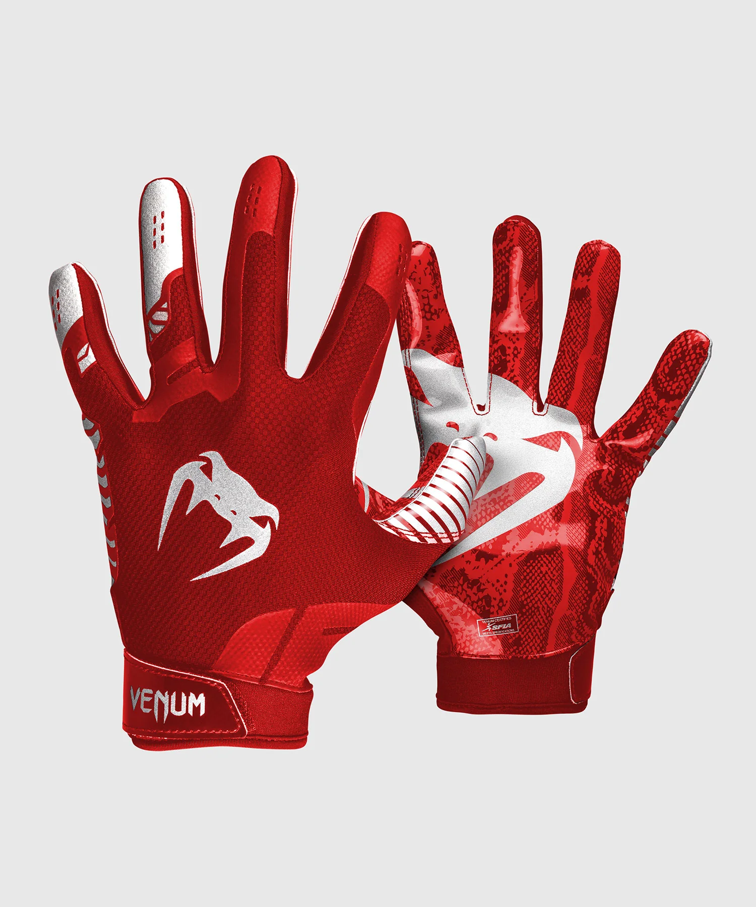 Gants de Football Venum Elite - Rouge/Argent